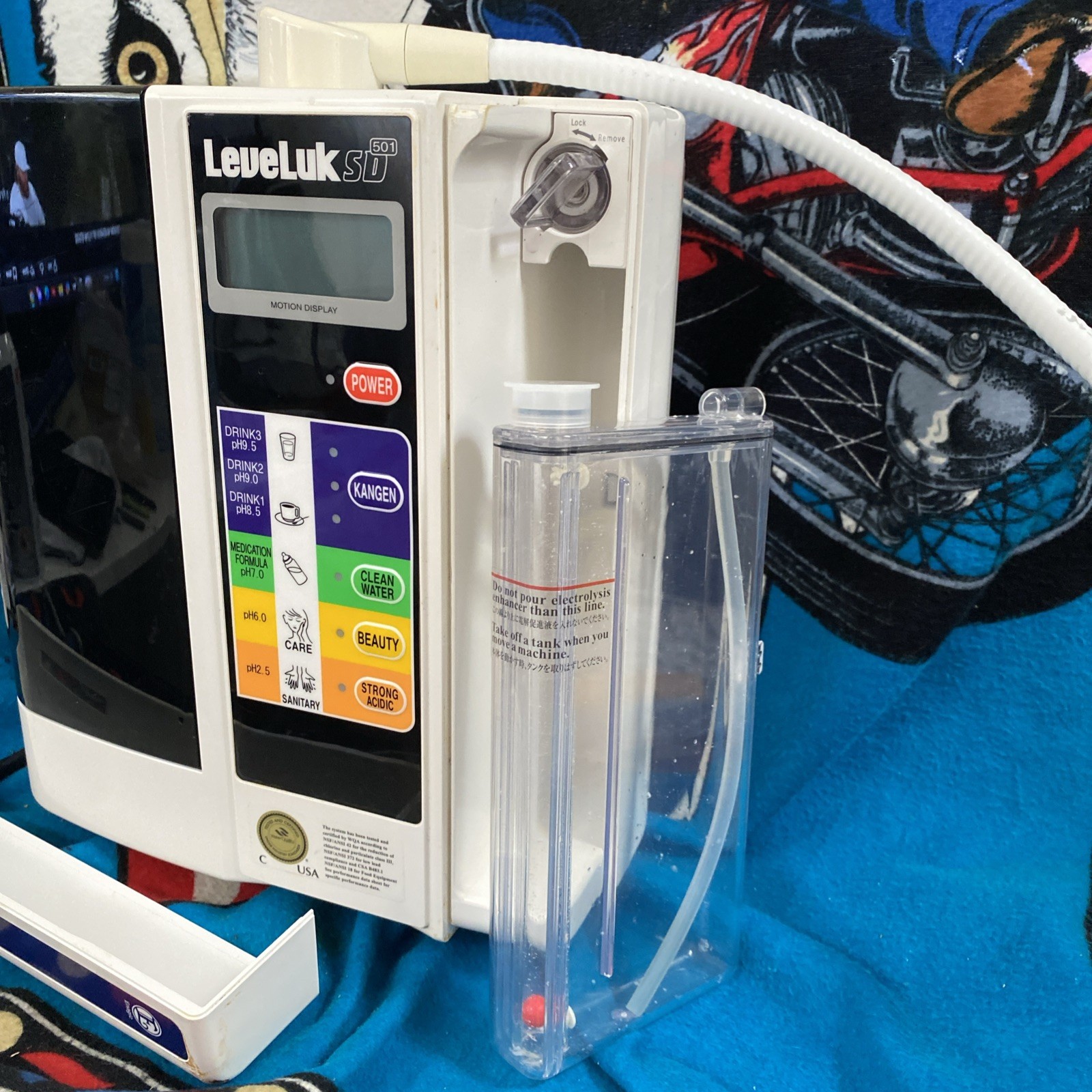 Leveluk SD501 Kangen Water machine by Enagic W Hoses No filter Tested Read