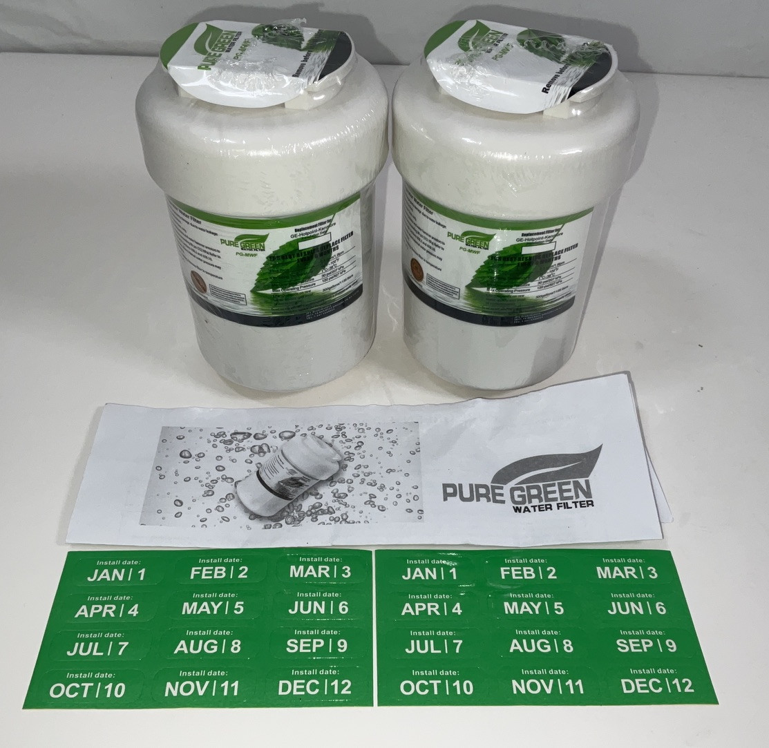 NIP Lot 2 Pure Green Water Filters PG-MWF For GE & Kenmore Refrigerators