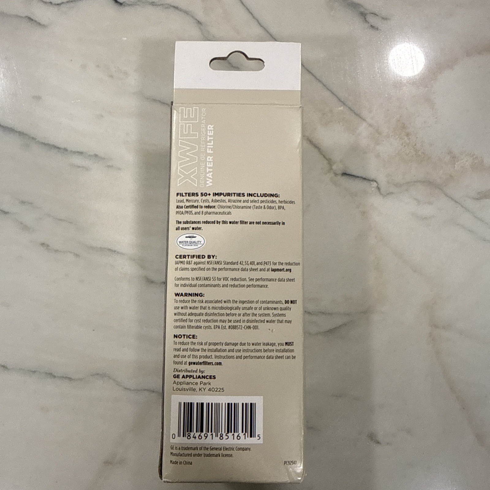 One Filter Compatible with GE XWFE Water Filters – Open Box, Not Sealed
