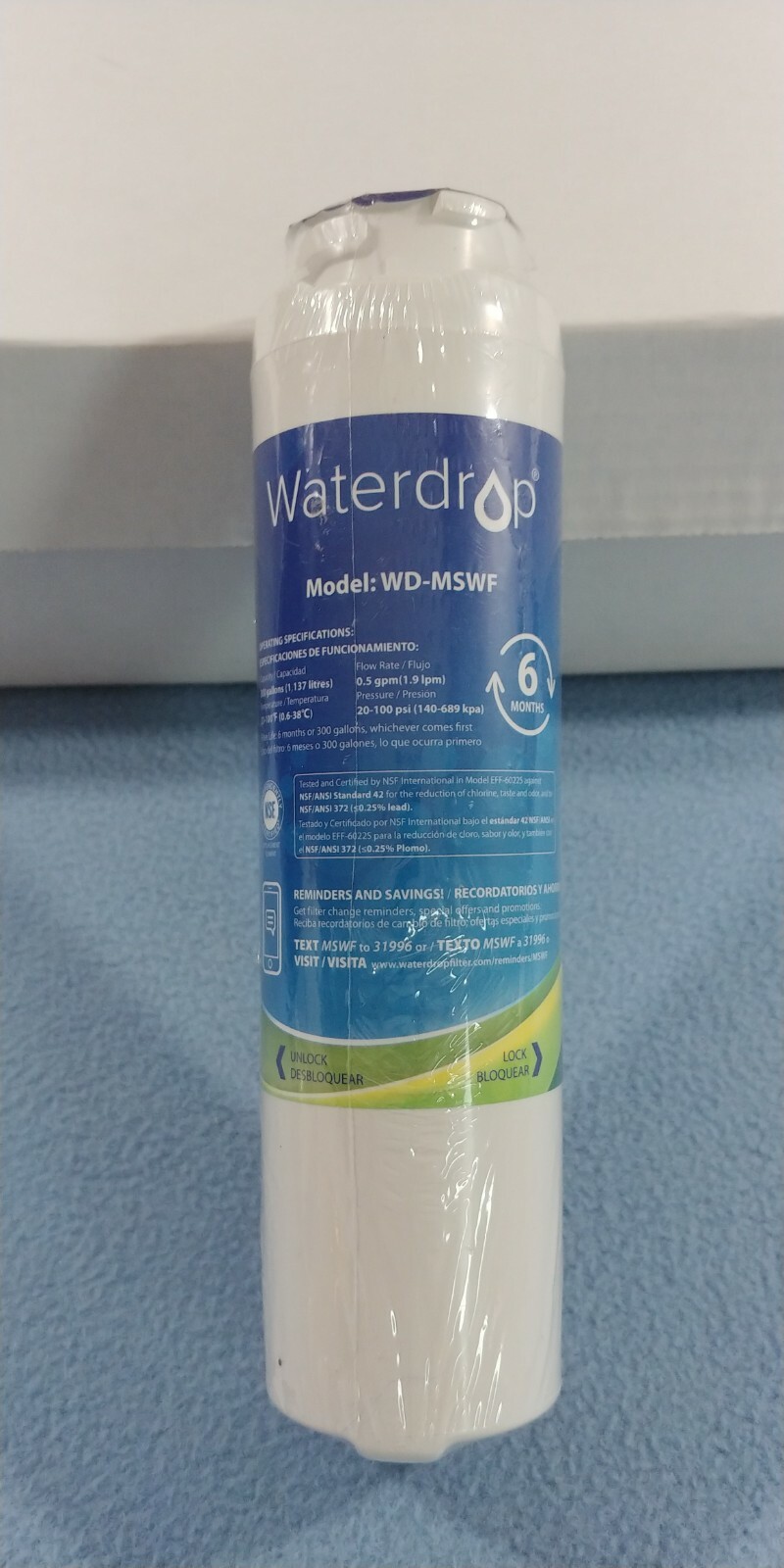 NEW WATERDROP REPLACEMENT WATER FILTER WD-MSWF