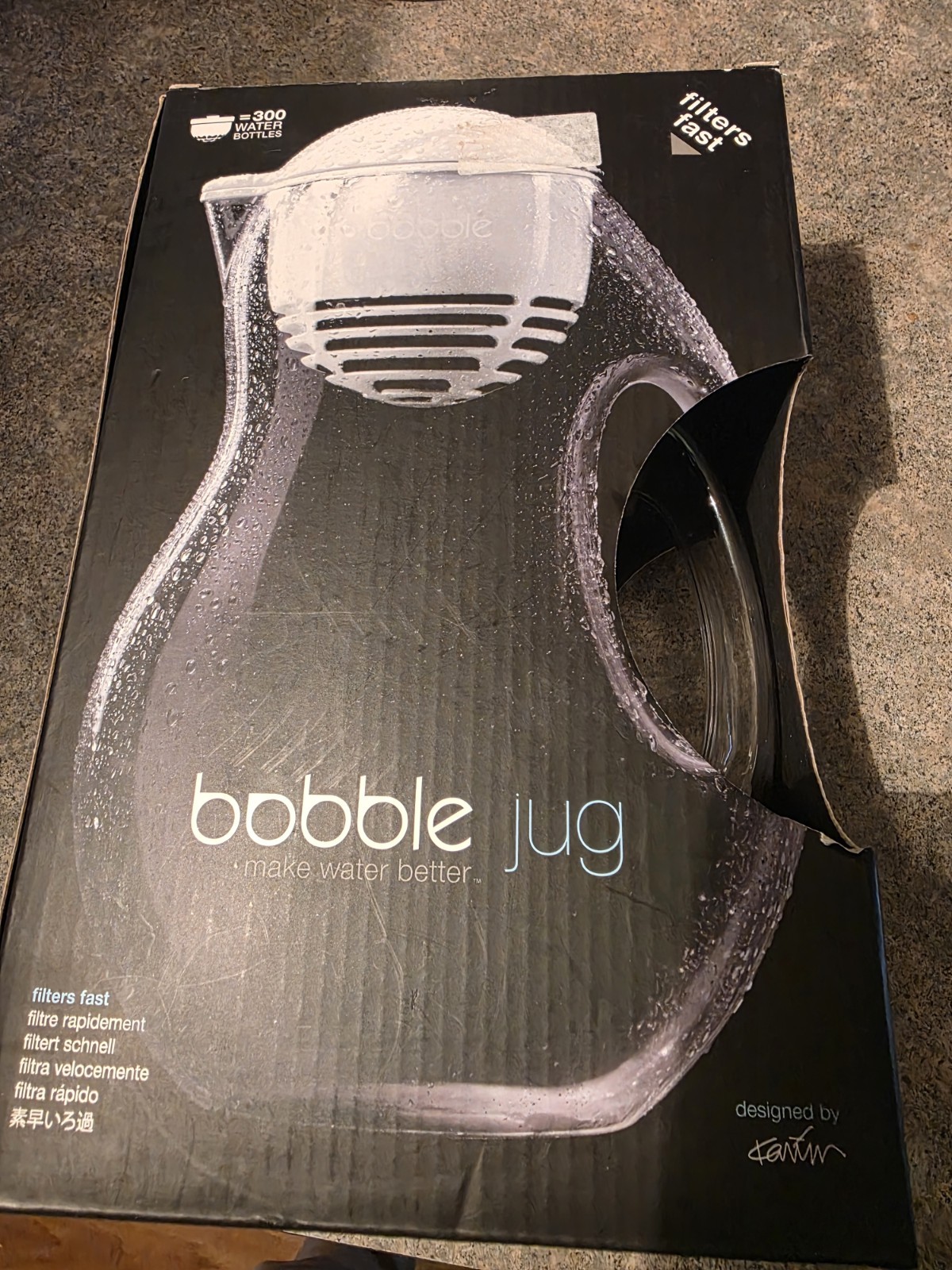 Bobble Jug Water Filtration 64 oz + add’l 40 Gal Replacement Filter – New/Sealed