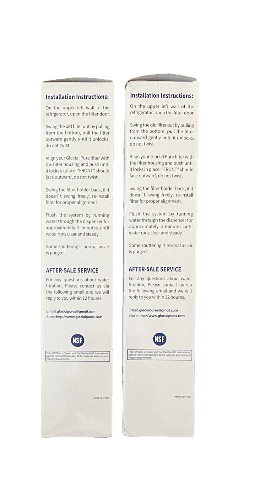 Lot Of 2 GlacialPure GP004 Water Filter For Frigidaire ULTRAWF Kenmore 9999
