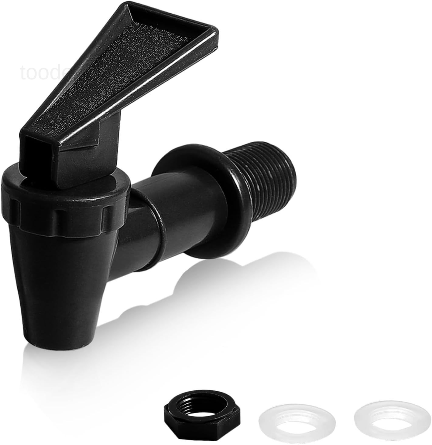 2Pcs BPA-Free Replacement Cooler Faucet, Black Plastic Water Spigot