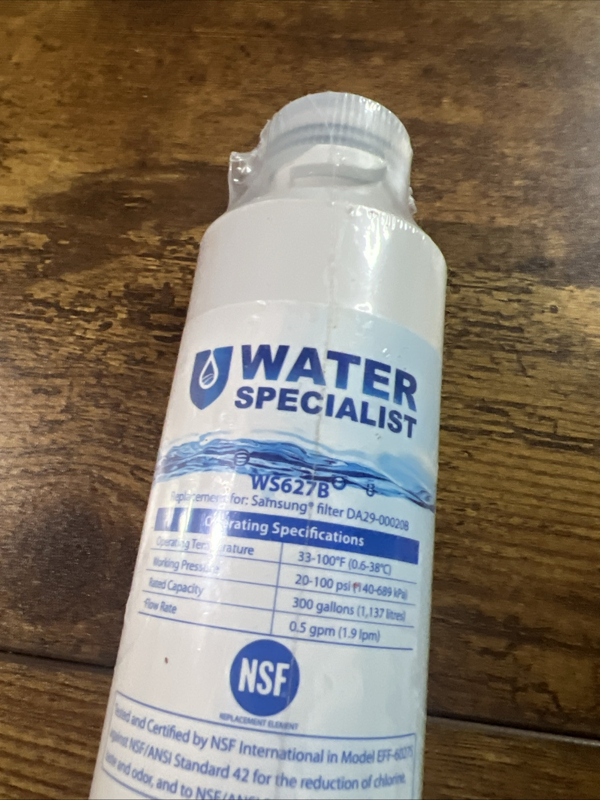 Water Specialist WS627B Water Filter, Replacement For Samsung DA29-00020B