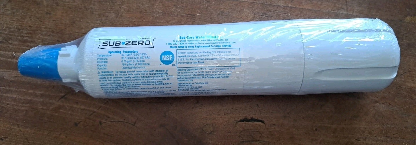 New Sub Zero Water Filter # 4204490 Factory Sealed
