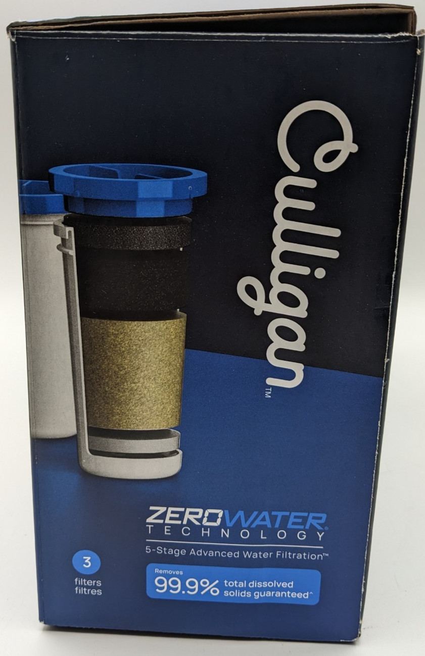 Culligan with ZeroWater Technology Water Filter 5-Stage Advanced 3 Pack Sealed