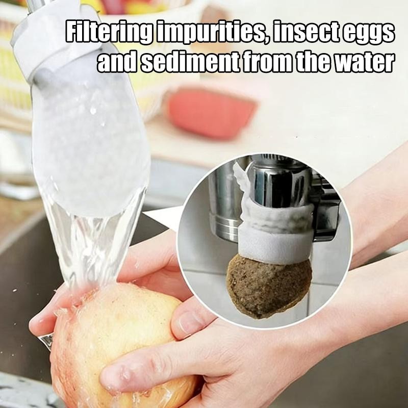 50PCS Cotton Filter Bag For Faucet, DIY Faucet Filter Cotton Bags Water Filters