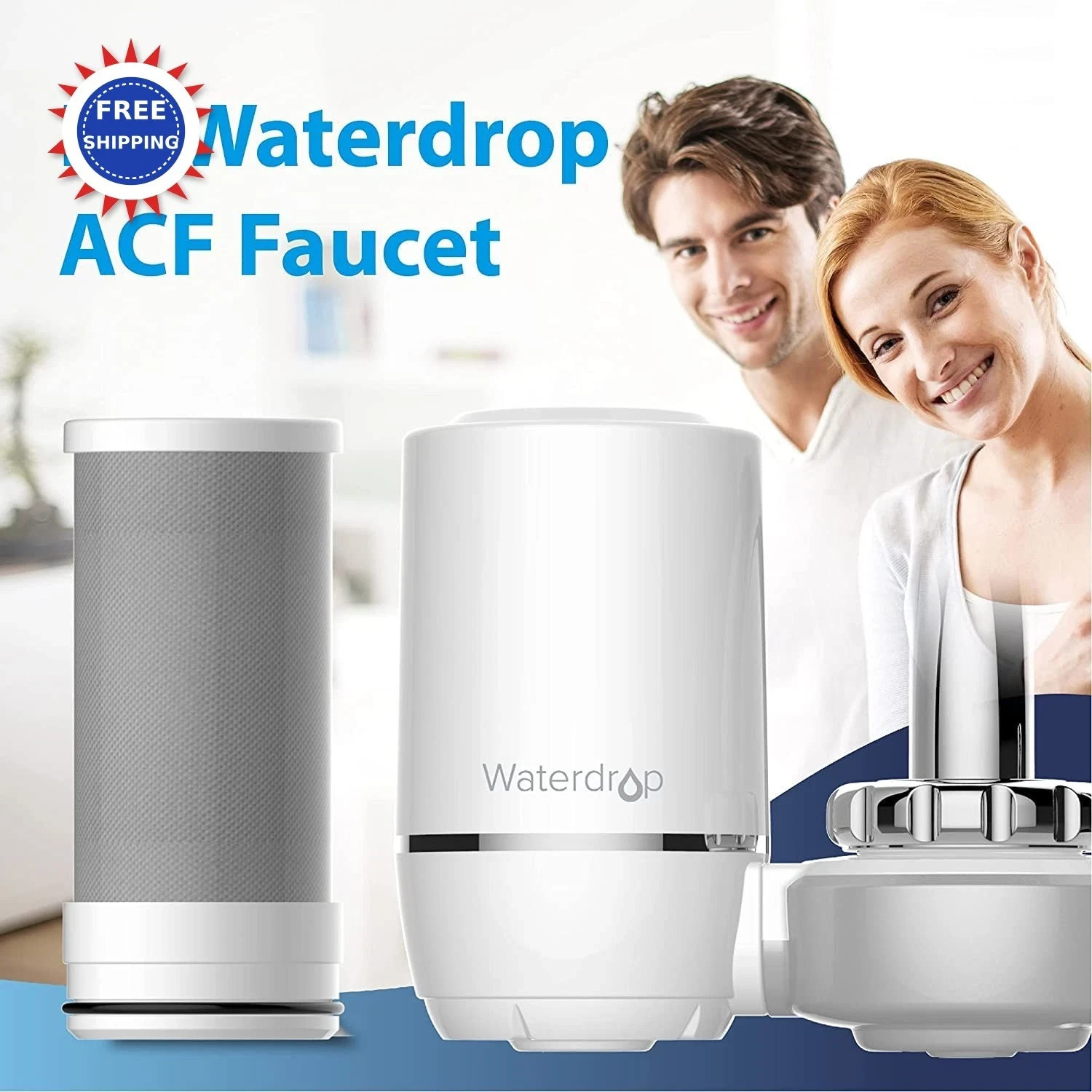 Waterdrop Replacement Filter Pack 3 Reduces Chlorine Taste Odor 9 Months