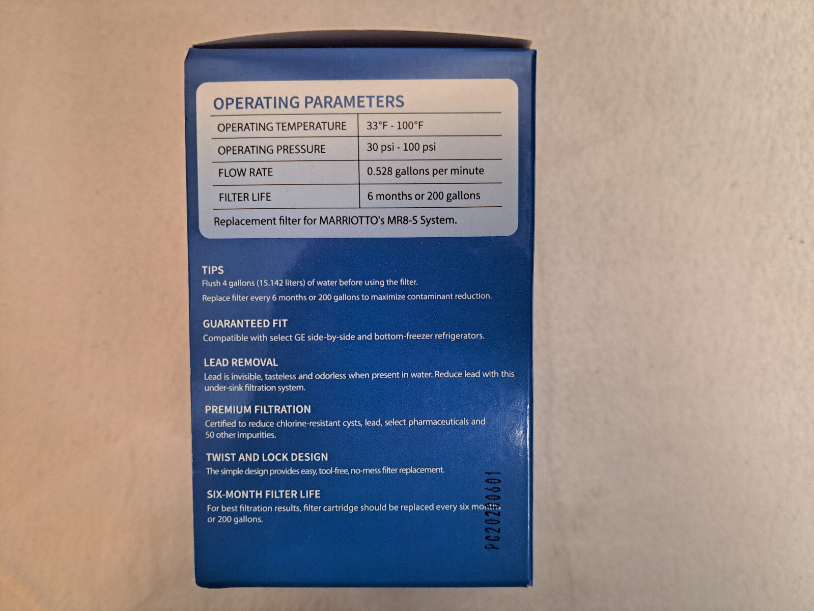 Marriotto – Replacement Refrigerator Water Filter #MR8 – Sealed