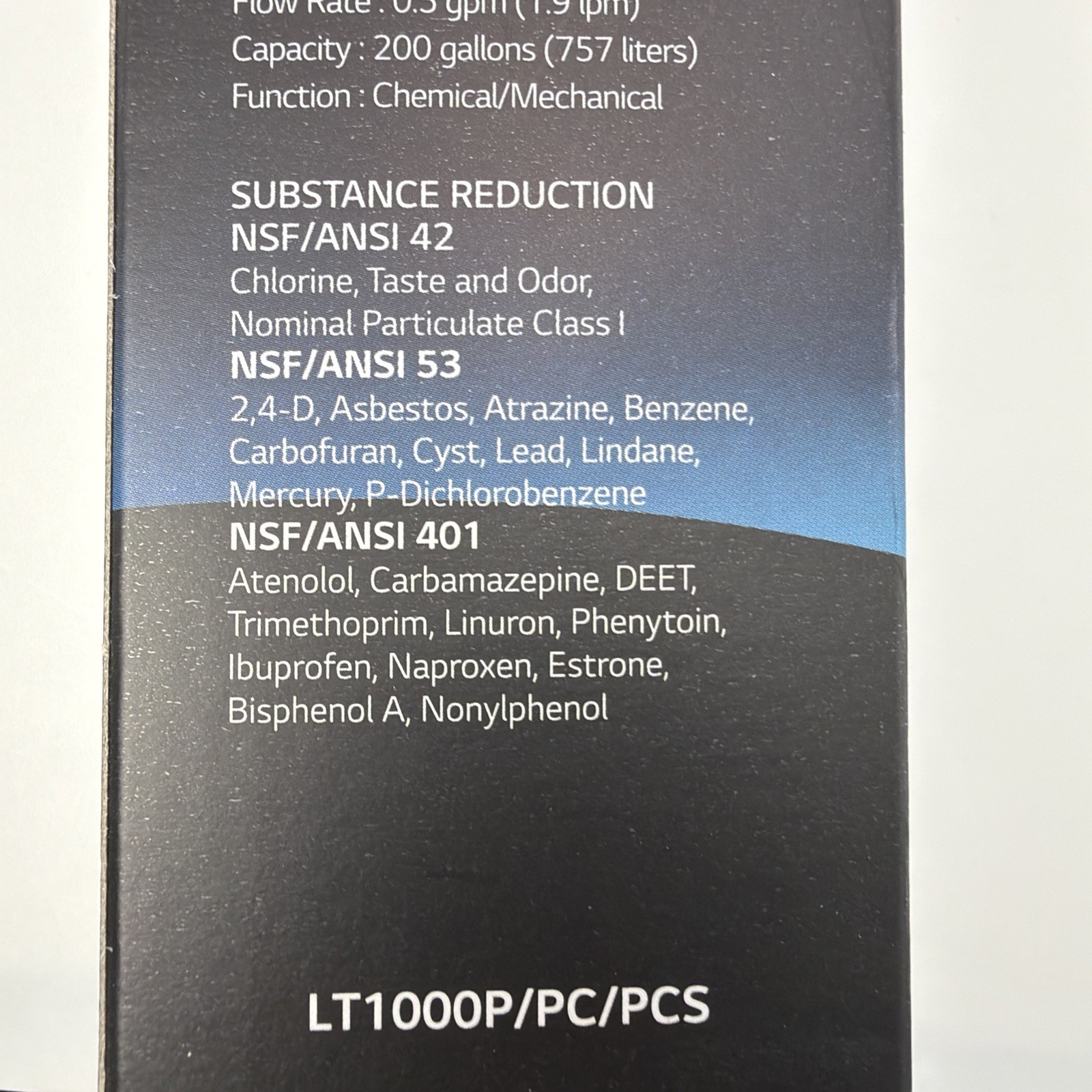 LG LT1000P Water Filter Replacement Cartridge LT1000PC/PCS ADQ747935 SFN