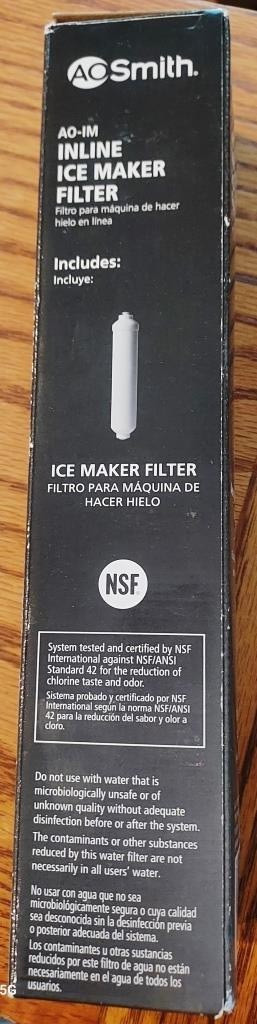 AO Smith Inline Ice Maker Filter AO-IM Reduces Chlorine Taste and Odor V