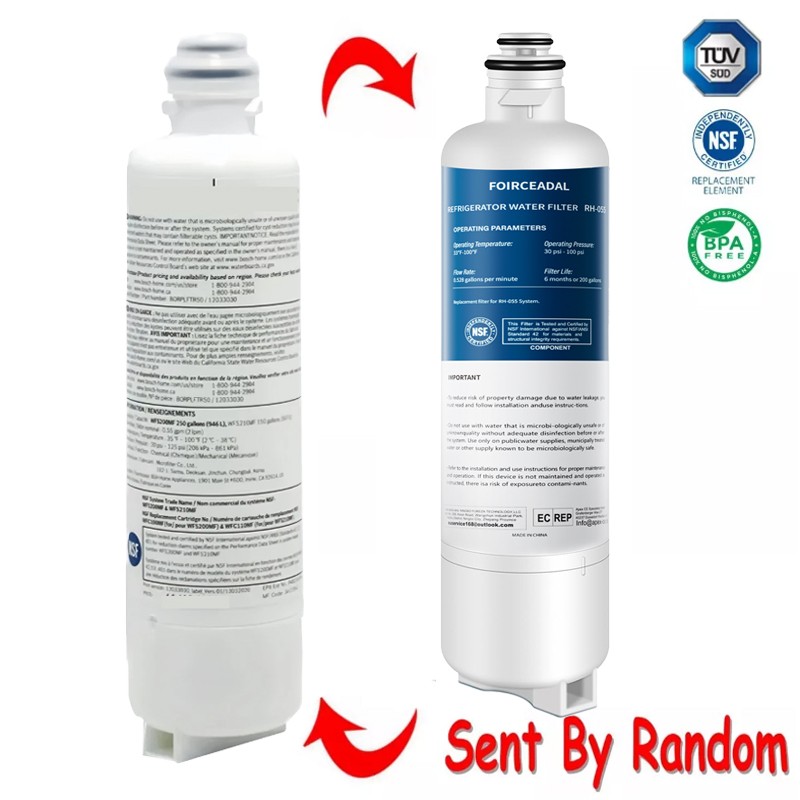 4PCS For Bosch Ultra Clarity Pro BORPLFTR50 Refrigerator Water Filter WFC100MF