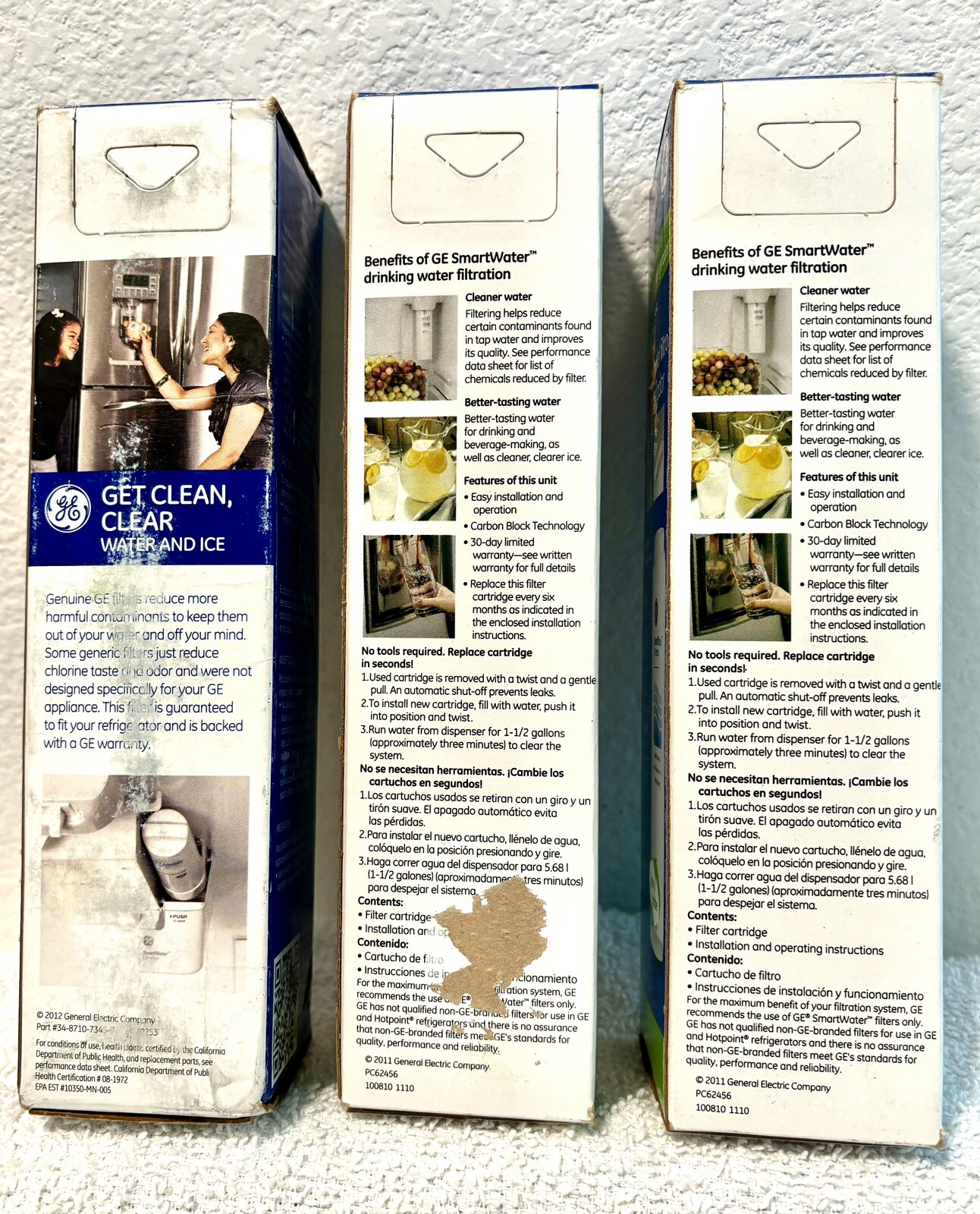(3-Pack) GE SmartWater MSWF Refrigerator Replacement Cartridge Water Filter