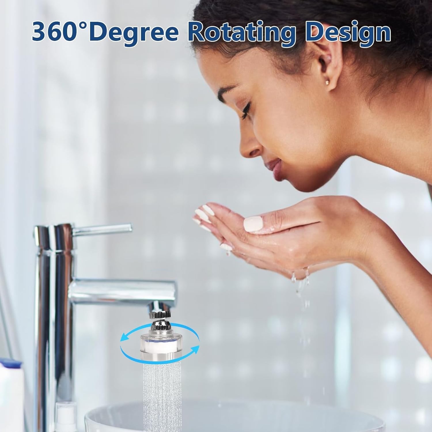 Filtro de Agua para Grifo 14PCS Giratorio 360° Purificador Universal Cocina