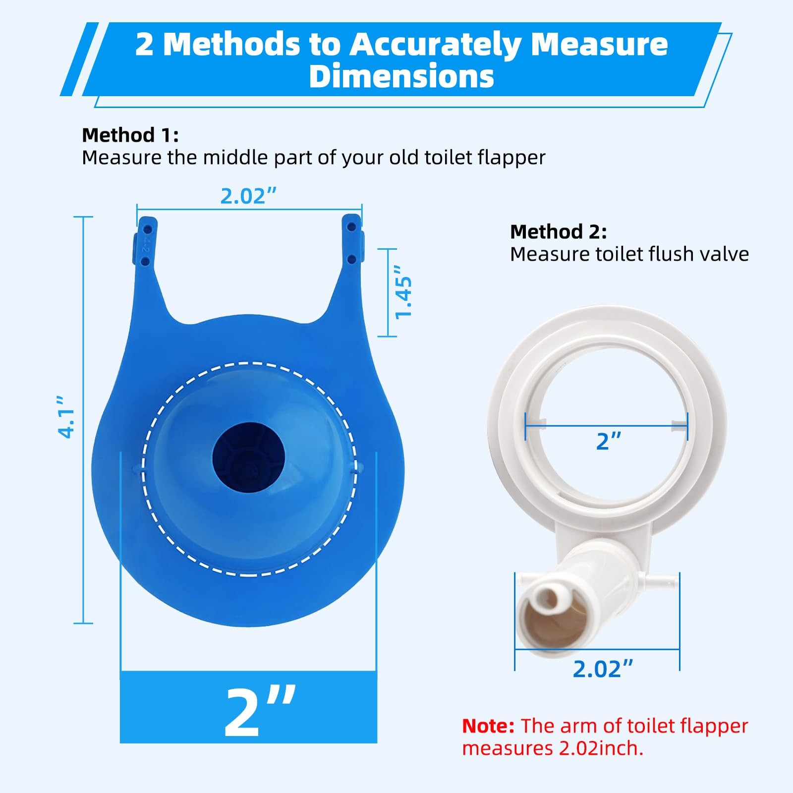 Universal 2-Inch Toilet Flappers Replacement Compatible with Gerber Toto Kohl…