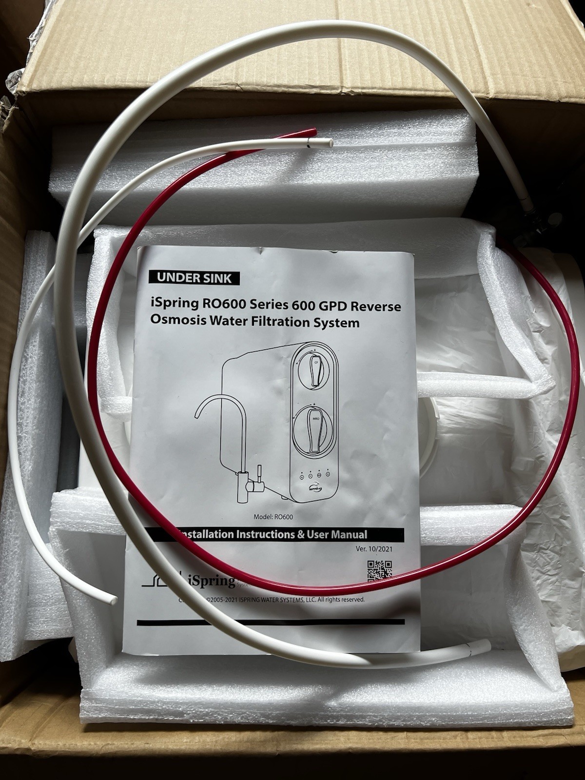 iSpring RO600 Tankless RO Reverse Osmosis Filtration System, 600 GPD UNIT ONLY
