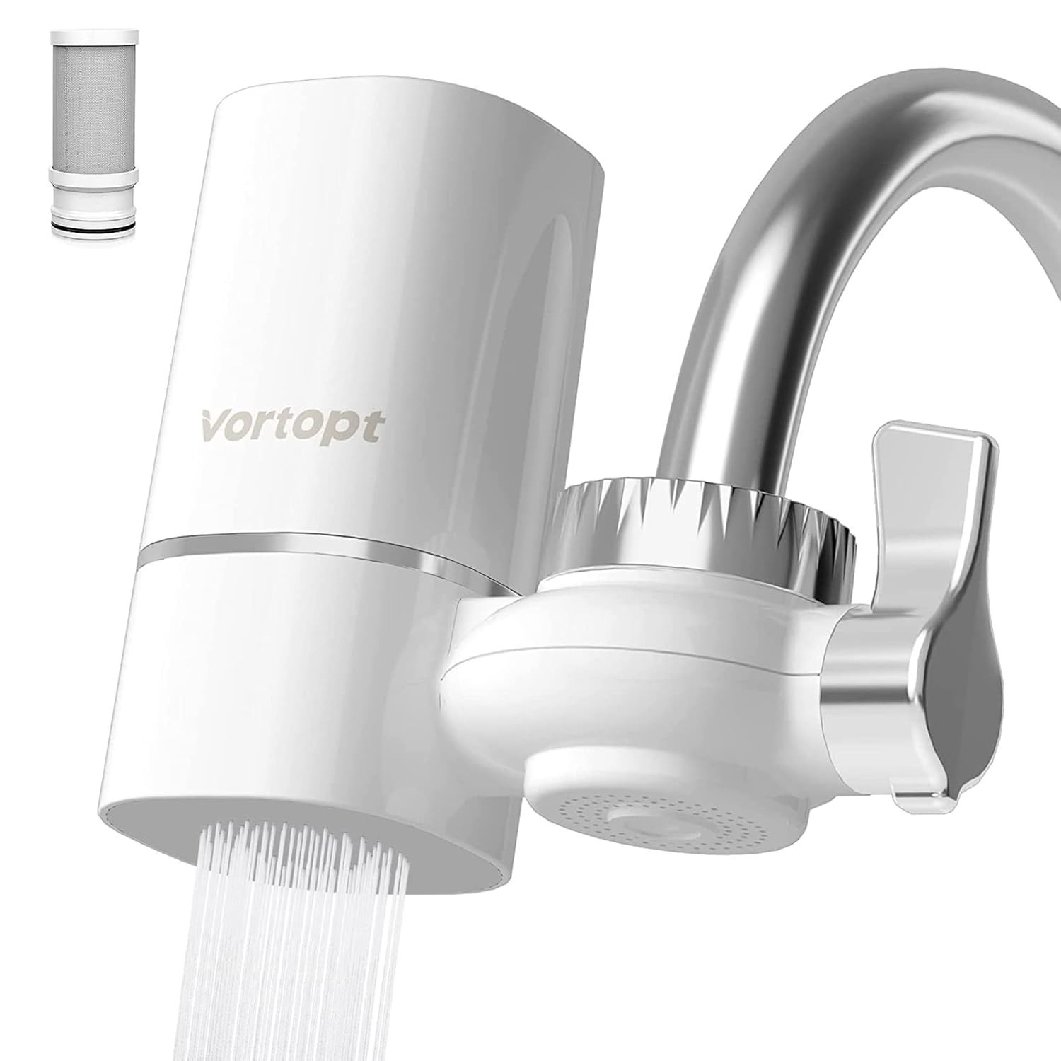 Faucet Water Filter for Sink, T1 Rapid Flow – 400 Gallons Faucet Mount Water Fil