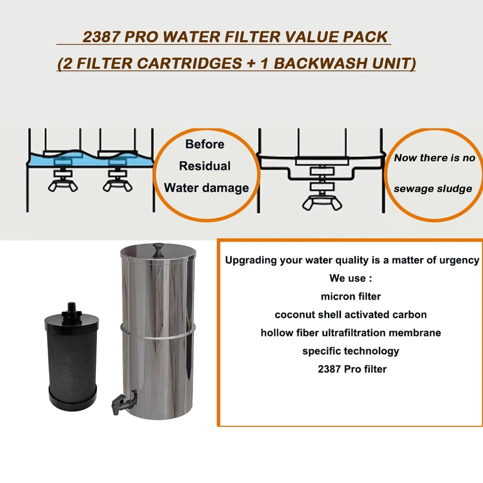 2387 Pro Replacement Water Filter Compatible with Alexapure Systems – 2 Filte…