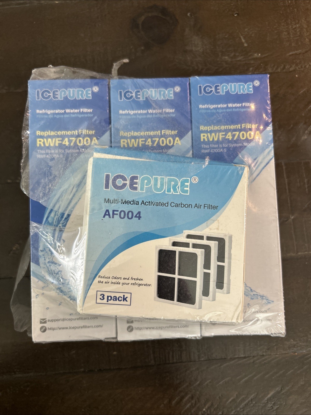 3 PACK ICEPURE ADQ747935 RWF4700AC Water & Air Filter Replacement for LG LT1000P