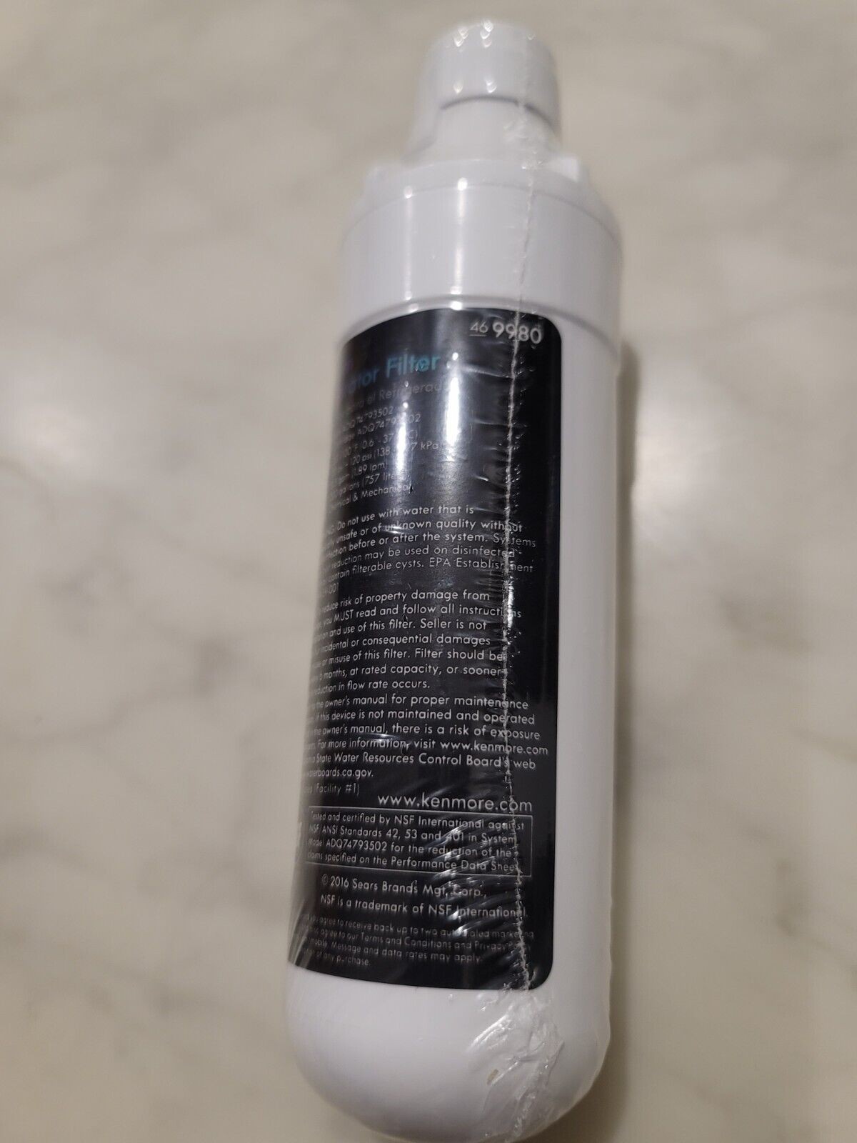 Kenmore Elite 469980 46-9980 Refrigerator Water Filter 9980 Brand New- 1 Pack