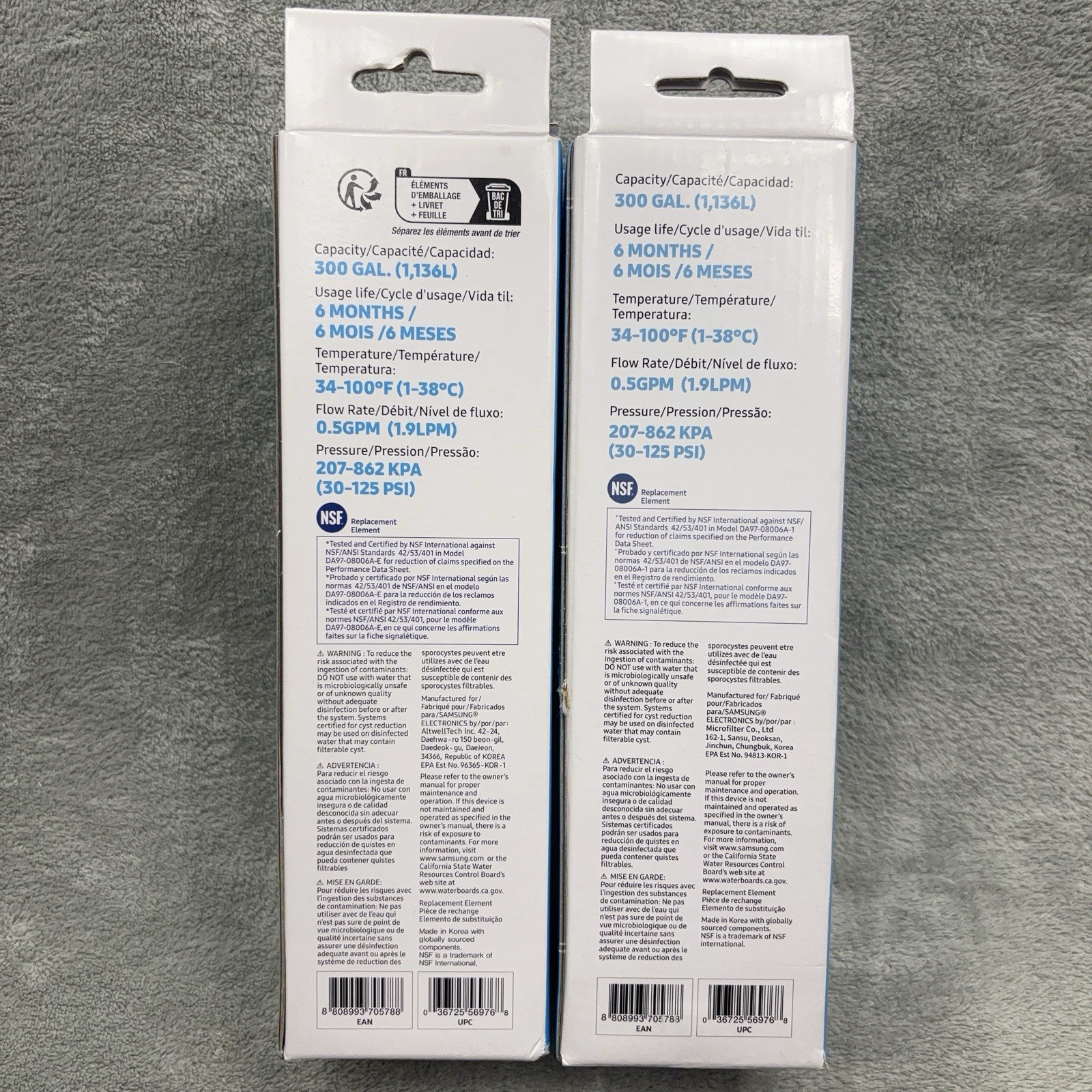 Samsung Refrigerator Water Filter Cartridge HAF-CIN/EXP DA29-00020B Lot of 2