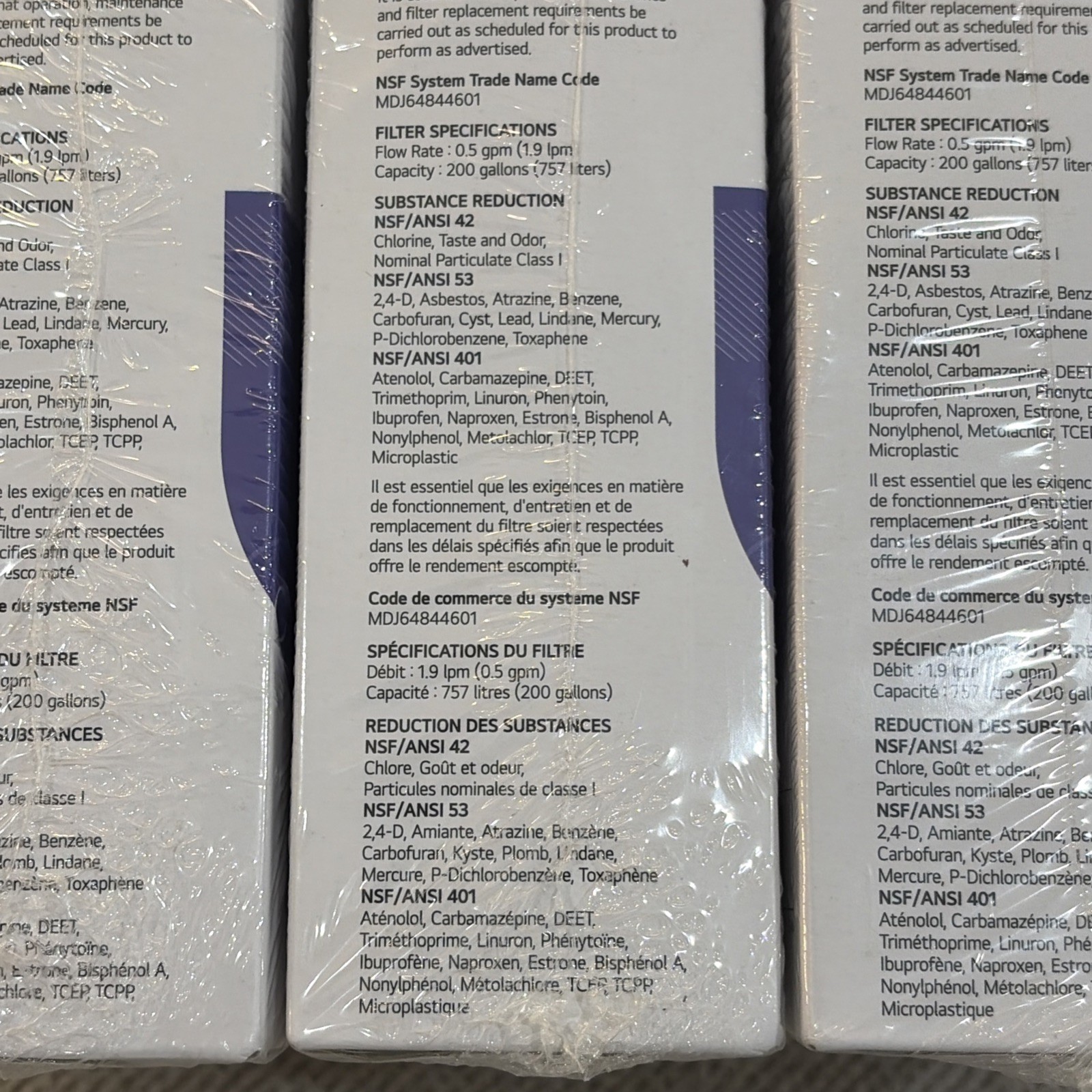 2 Pk X3 (6 Total) Genuine LG LT1000P2 Replacement Water Filters – New, Sealed