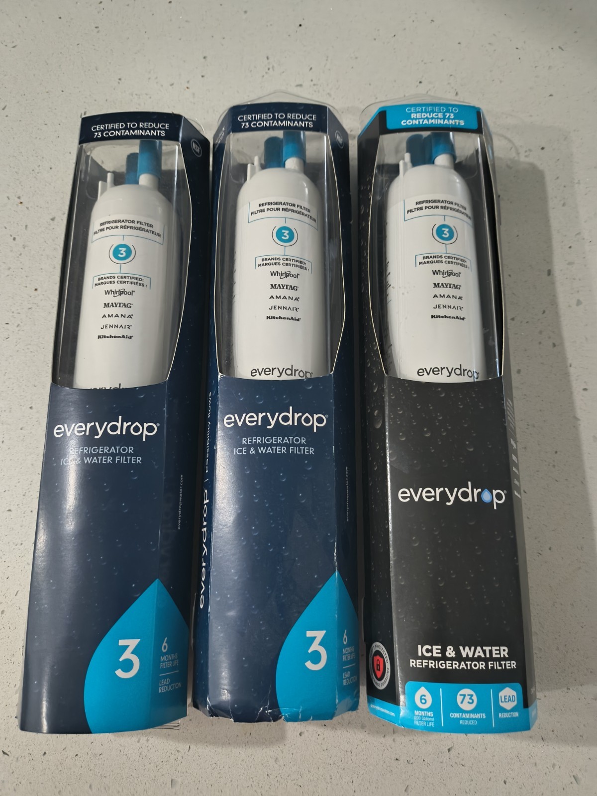 Everydrop Water Filter A EDRARXD1 Refrigerator Filter Replacement PACK of 3 New!