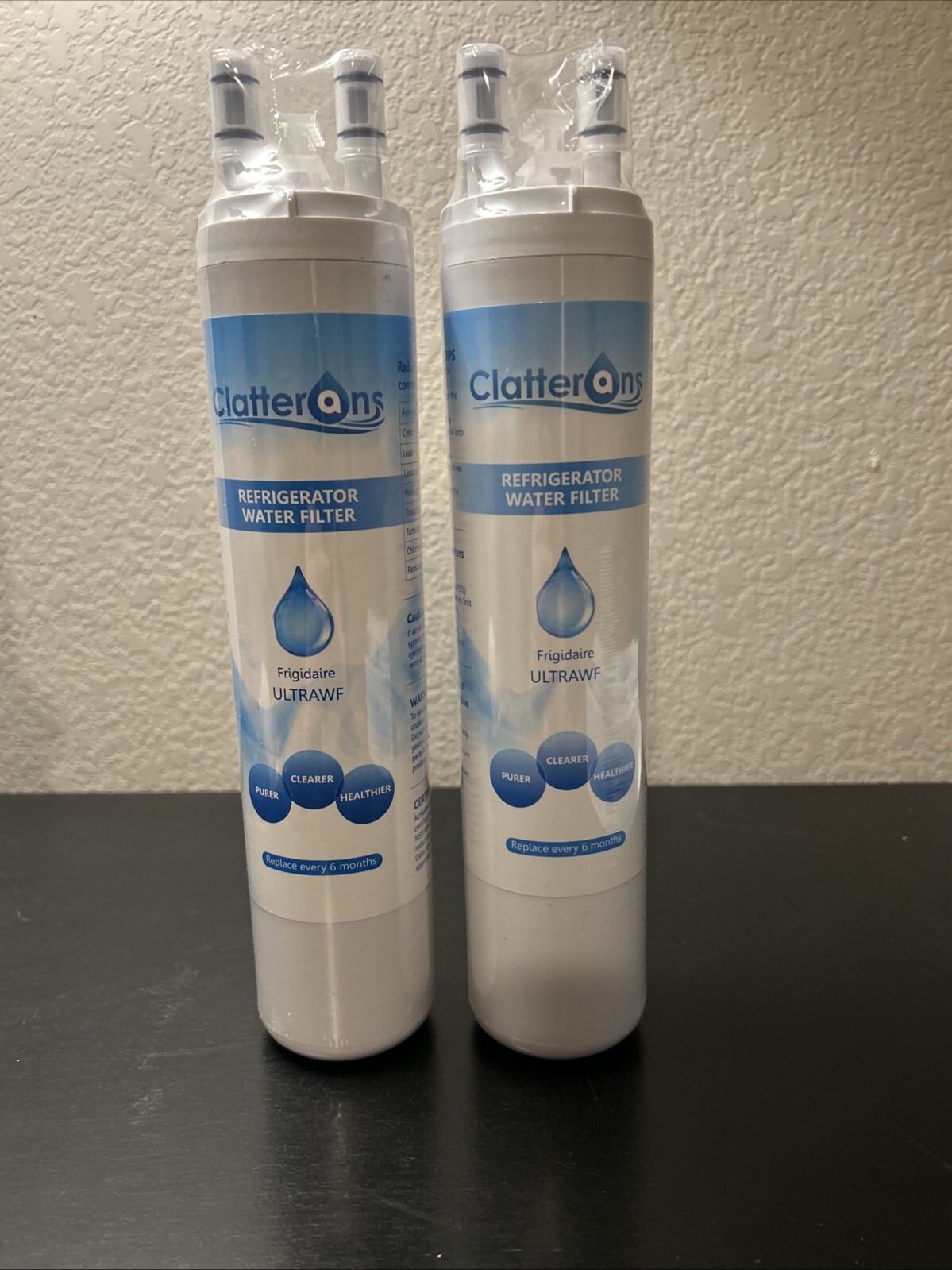 2 Clatterans Refrigerator Water Filter Frigidaire ULTRAWF-6 Months / 200 Gallons