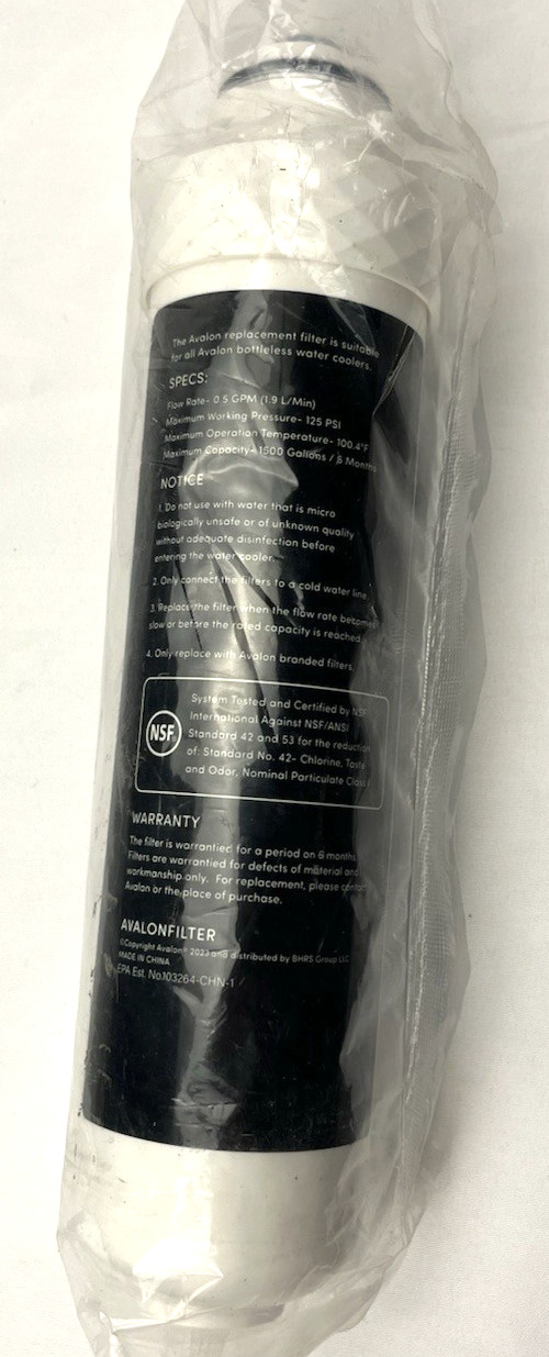 New Avalon A4 Stage 2 Carbon Block Bottleless Water Cooler Replacement Filter