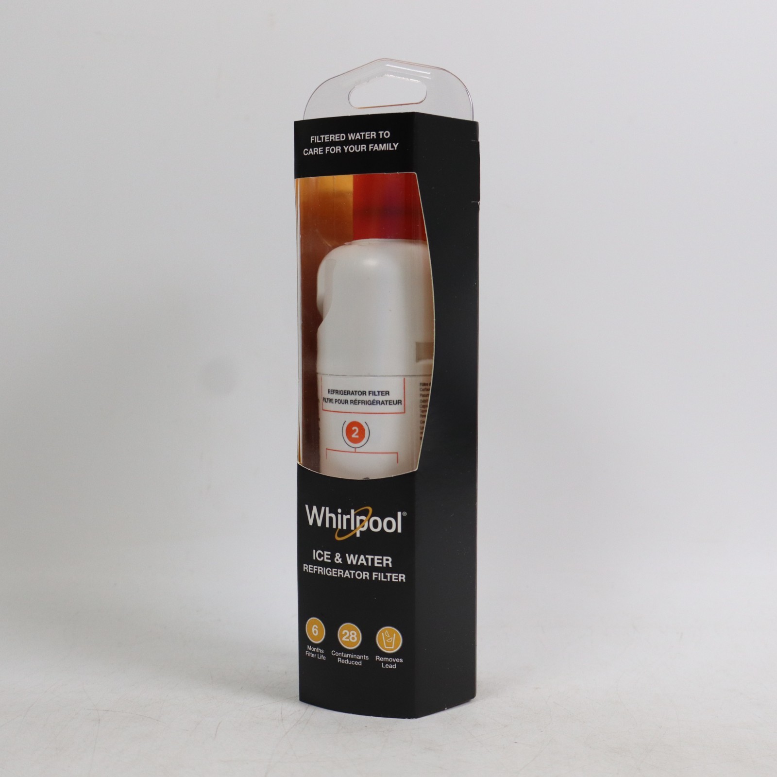 Whirlpool WHR2RXD1 Ice, Orange Refrigerator Water Filter 2-WHR2RXD1 Genuine OEM