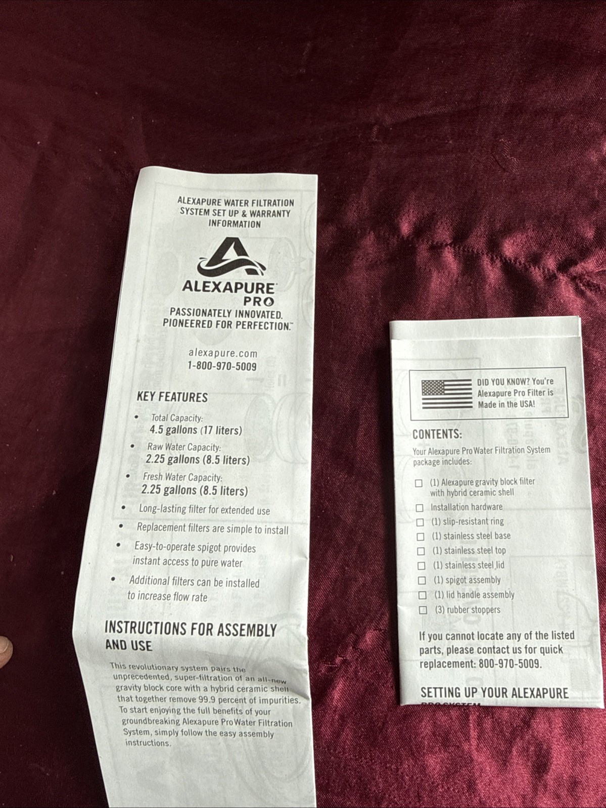 Genuine ALEXAPURE PRO Replacement Water Filter NEW Opened Unused.