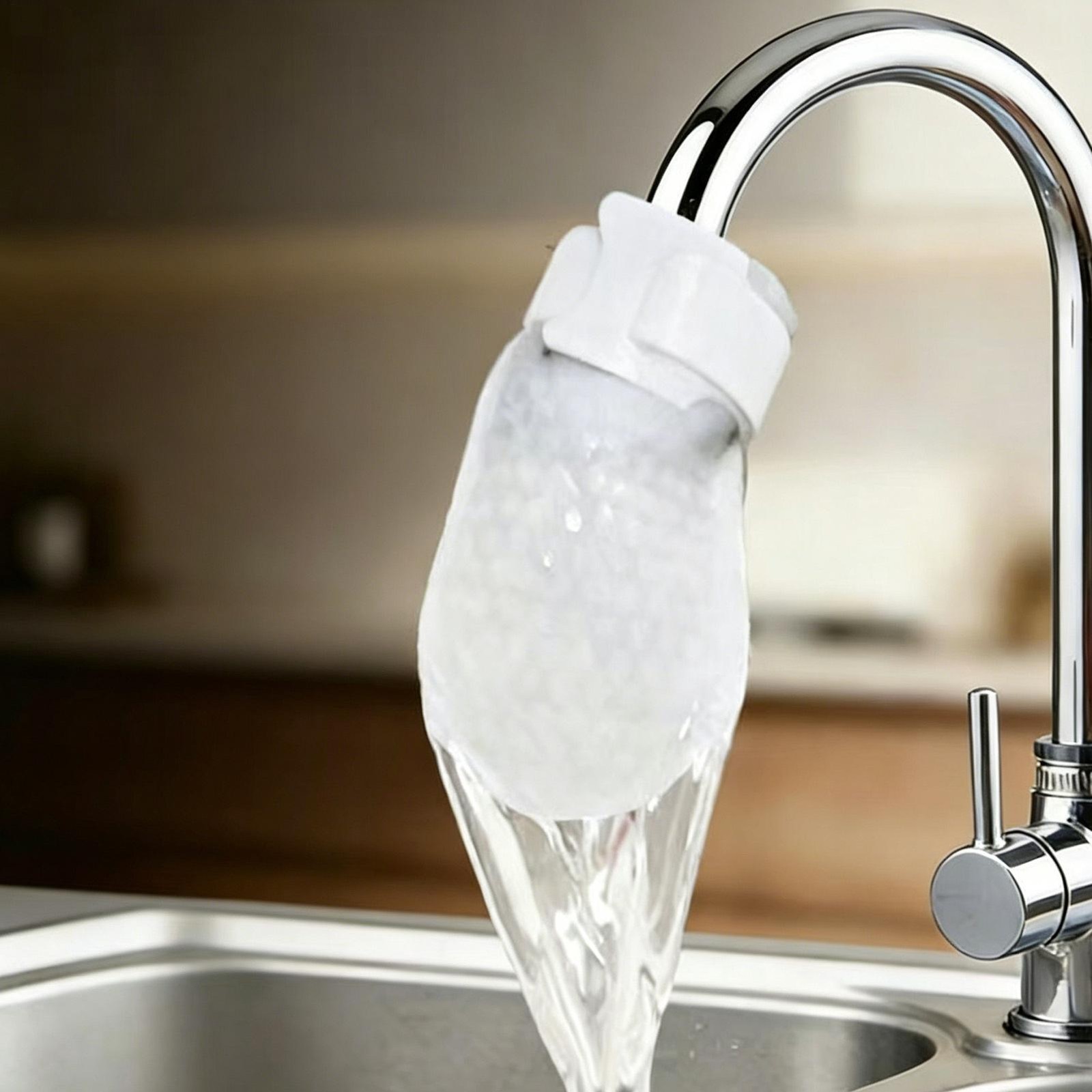 100PCS Cotton Filter Bag For Faucet, DIY Faucet Filter Cotton Bags Water Filters