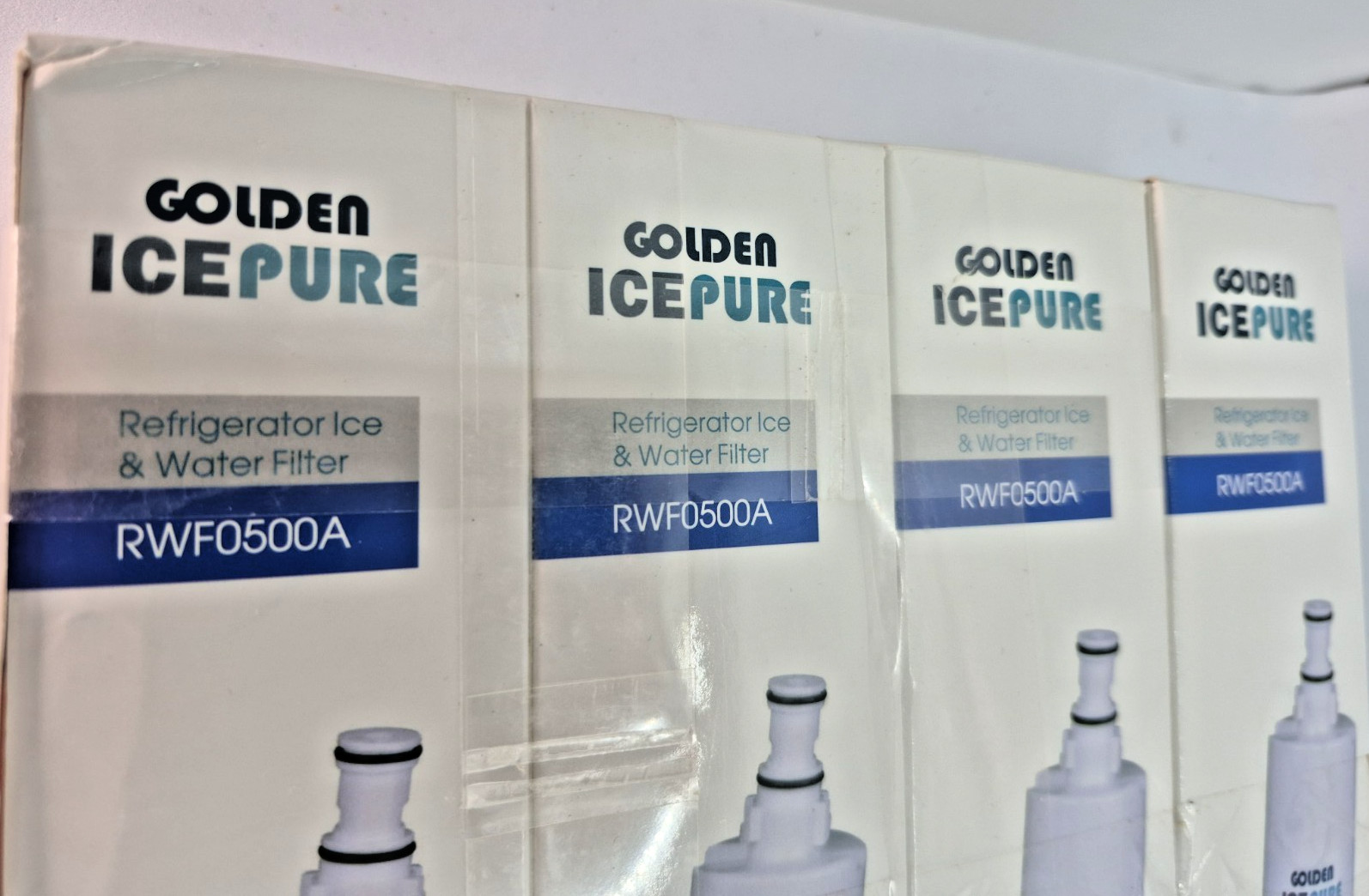 Golden Icepure RWF0500A Refrigerator Water Filter 4-Pack Whirlpool Kenmore