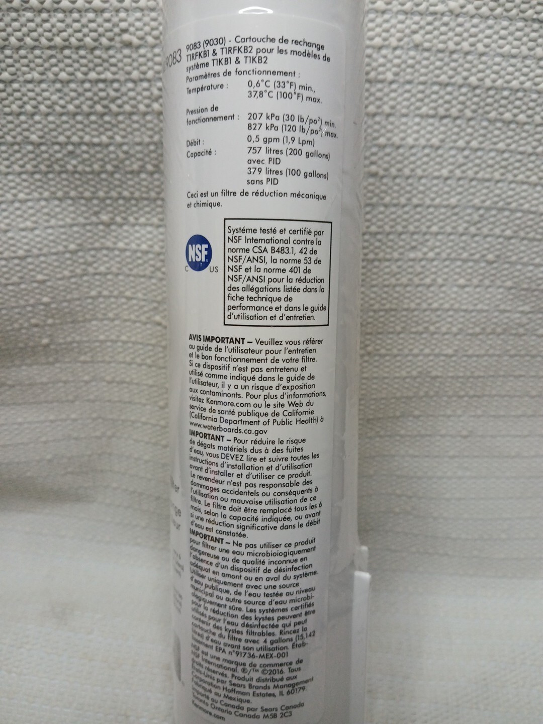 Kenmore 460-9083 Replacement Refrigerator Water Filter ( 1 Pack )