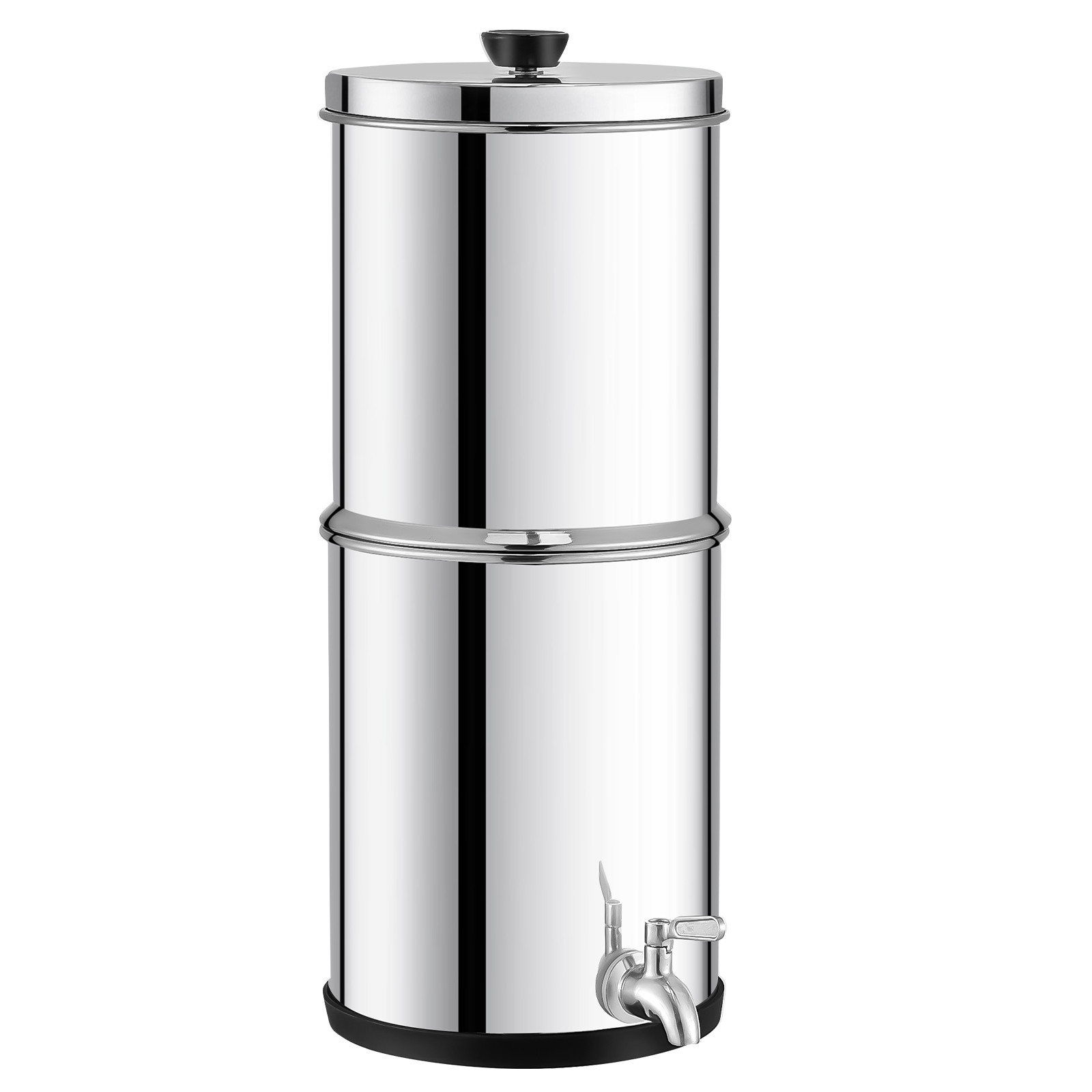 2.25G Gravity-fed Water Filter Countertop System Stainless Steel 2 Filters