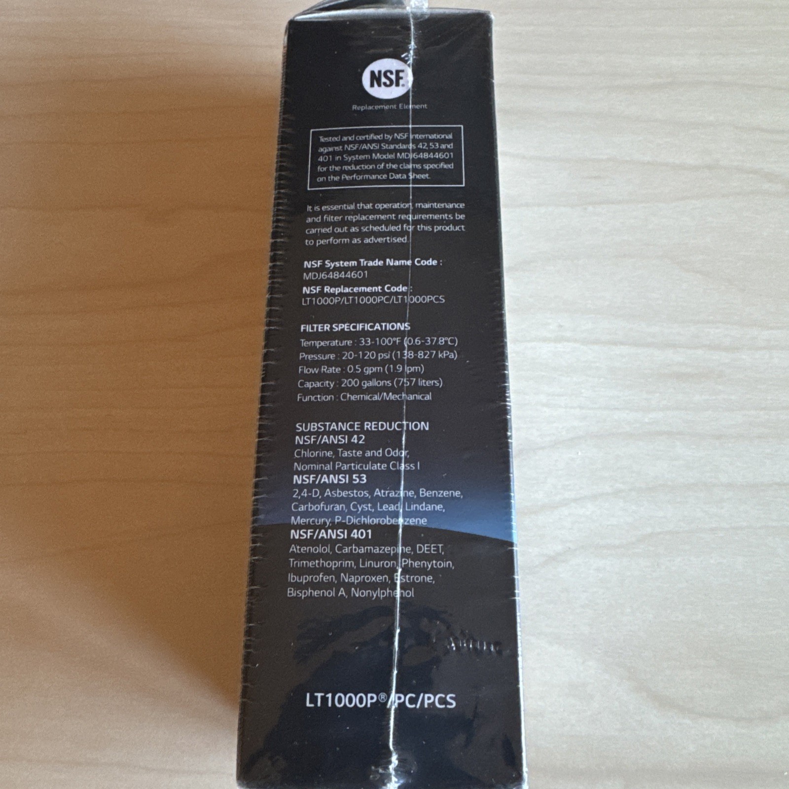 LG LT1000P 6 Month Refrigerator Replacement Water Filter NSF42 NSF53 NSF401