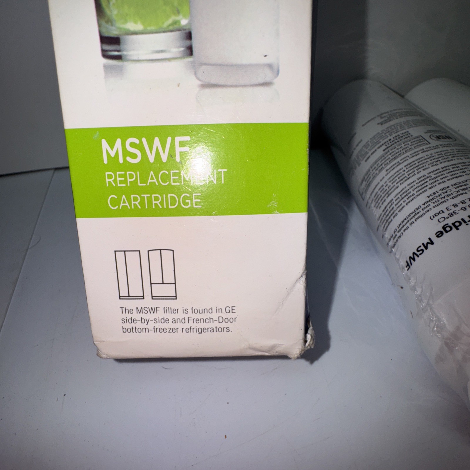 2 GE MSWF Smart Water Refrigerator Filter Refill Cartridge*Genuine* New & Sealed