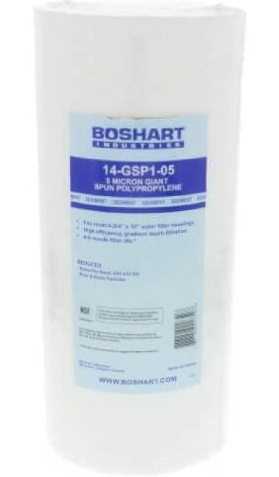 boshart 14-GSP1-25 Micron Giant Spun Polypropylene 4 3/4 X 10 “ 2pack