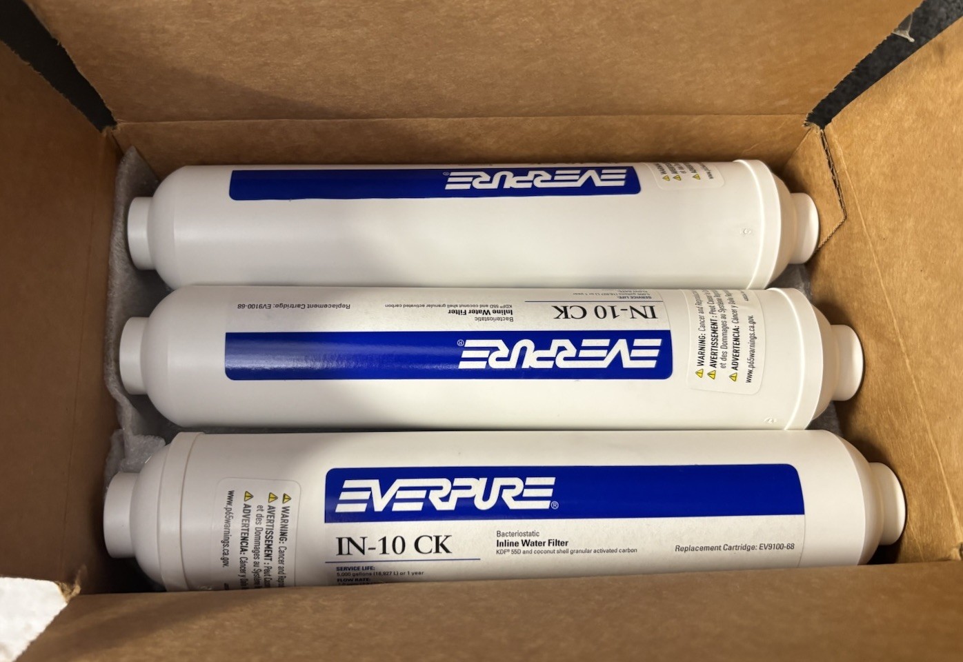 6 Pack – Everpure EV910068 Filter Cartridge, Water, IN-10 CK