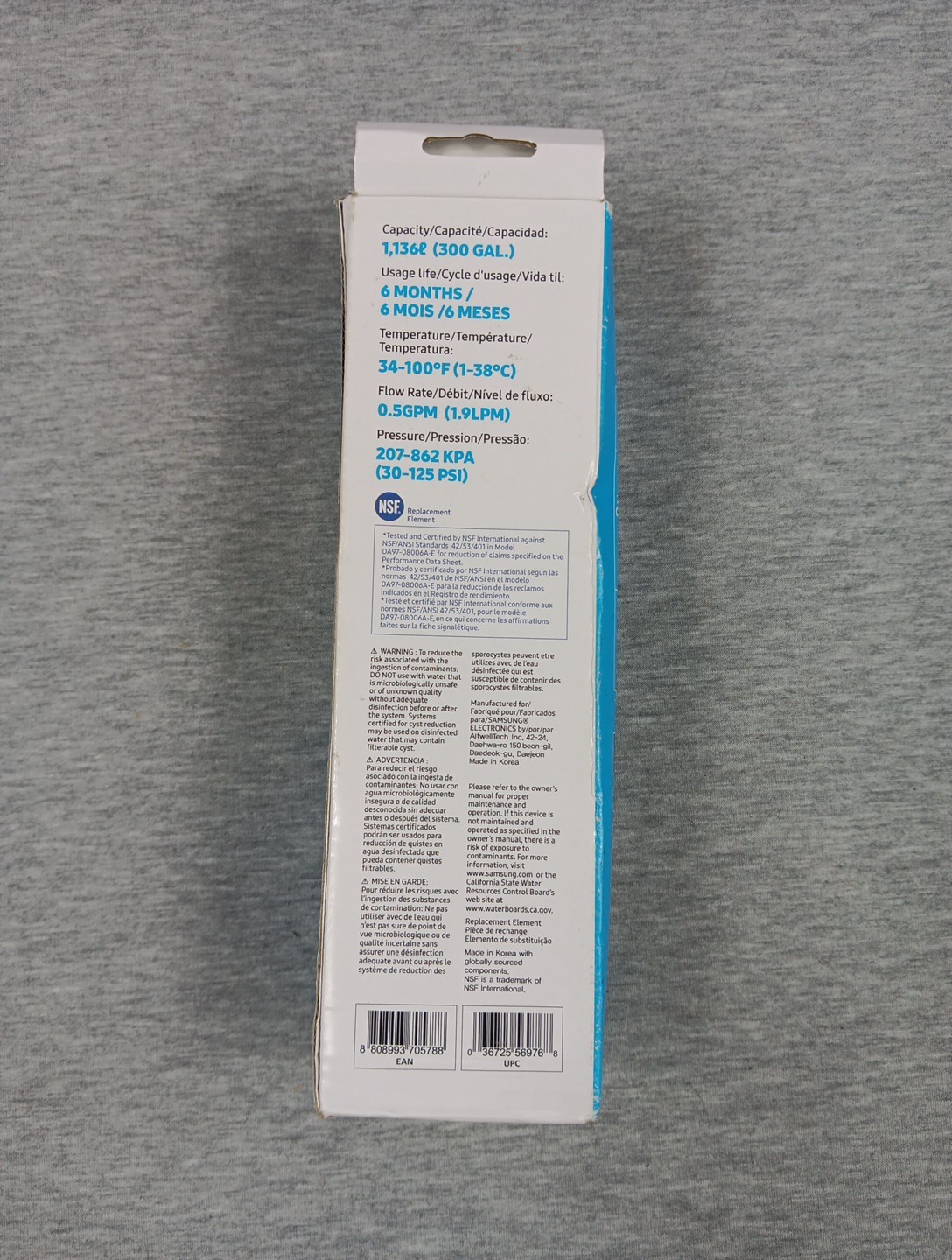 1 PACK Genuine Samsung DA29-00020B HAF-CIN/EXP-REFRIGERATOR Water Filter,USA