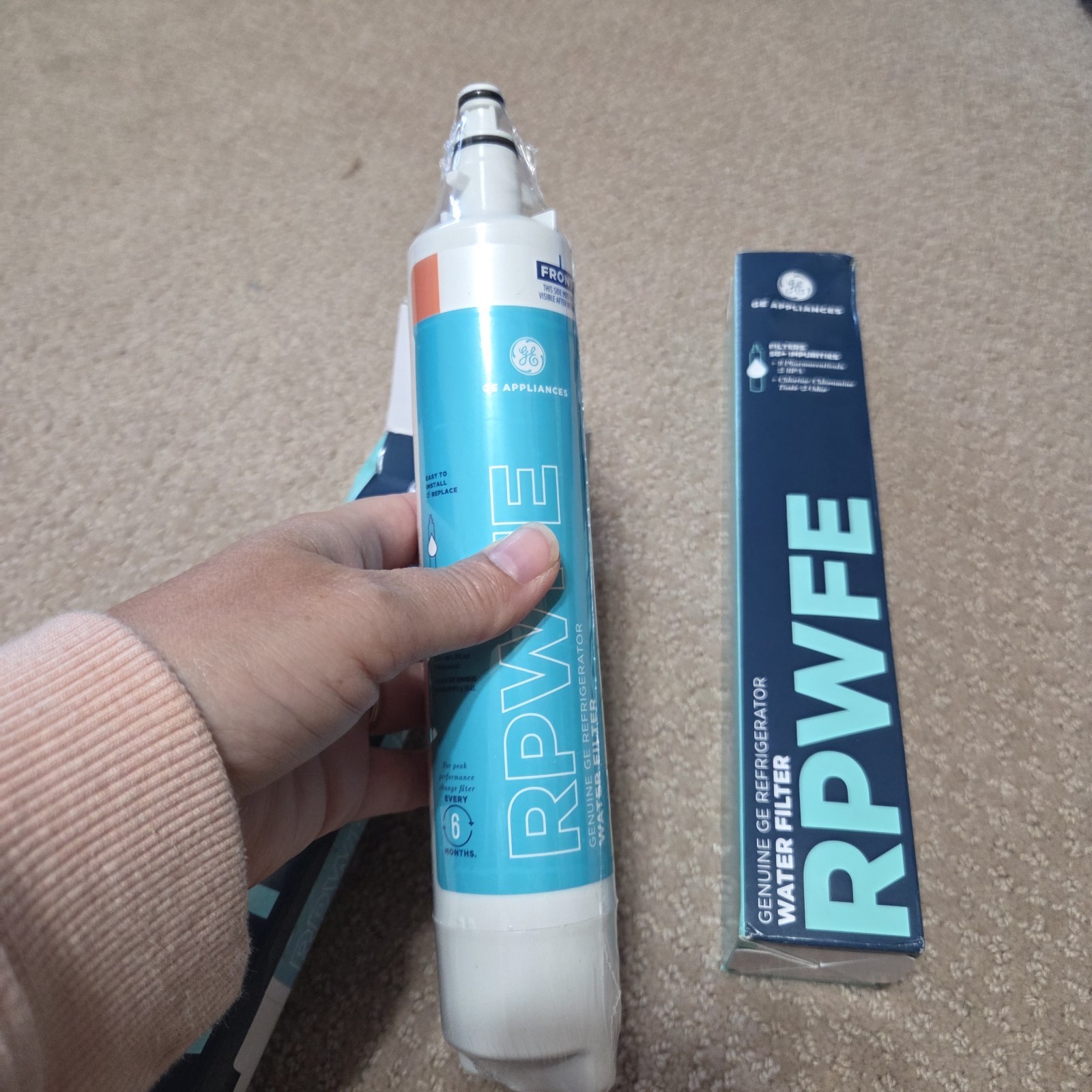 GE Appliance RPWFE Refrigerator Water Filter Genuine OEM New Lot Of 2