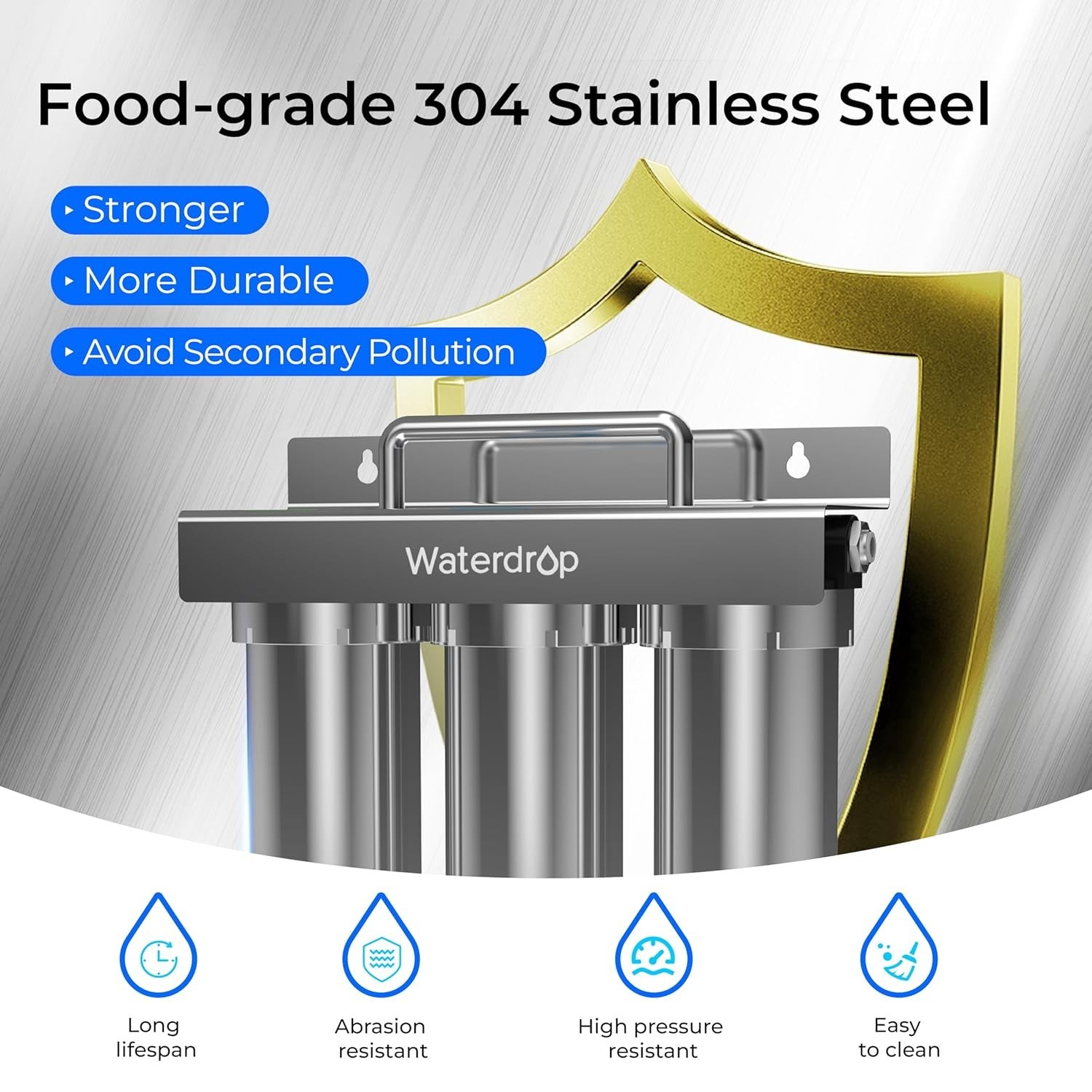 Waterdrop TST-UF-B 0.01μm Ultra-Filtration Under Sink Water Filter 3-Stage