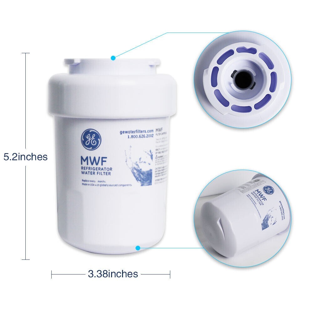4 pcs New Genuine for GE MWF MWFP GWF 46-9991 Smartwater Fridge Water Filter