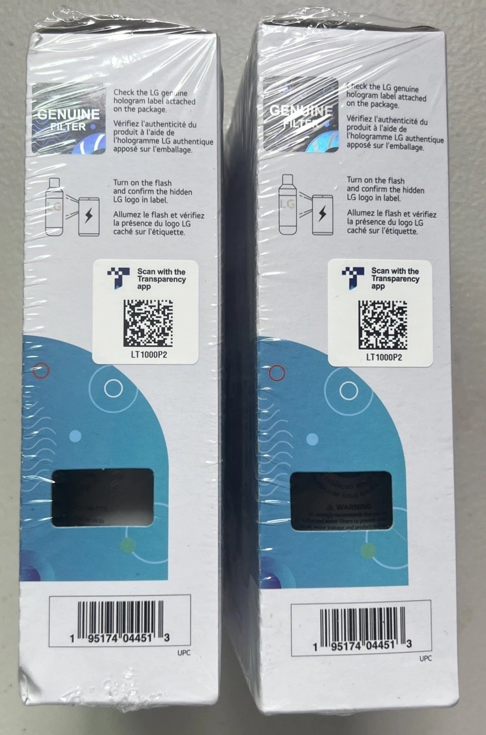 4 pack Genuine LG LT1000P2 Refrigerator Water Filter ADQ747935 **NEW SEALED**