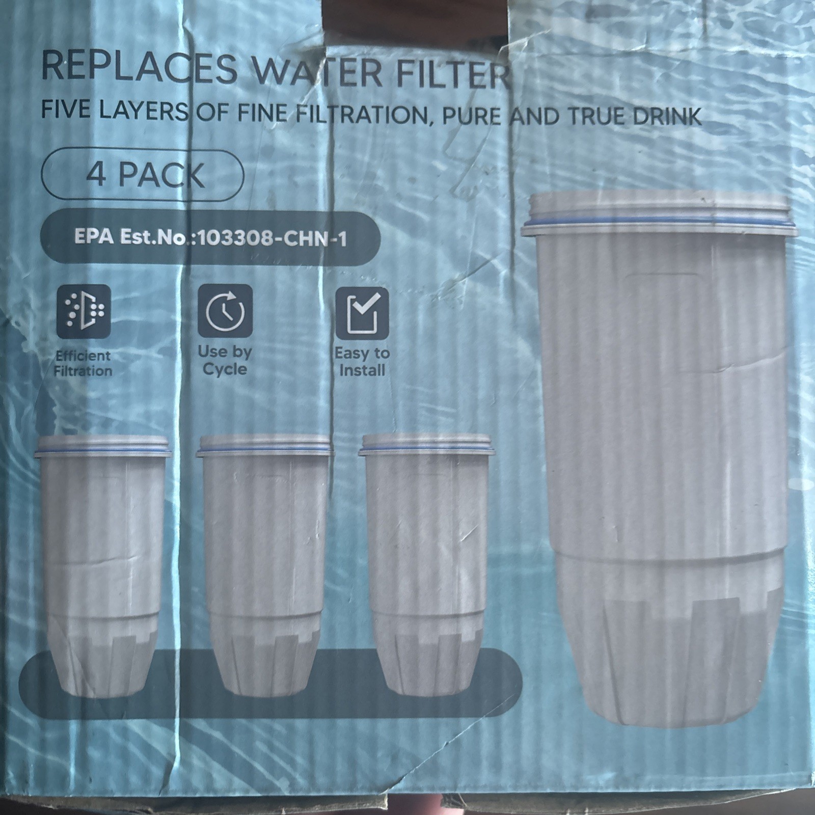 Zero Water ZR-017, ZR-001 Pitcher Water Filter 4x