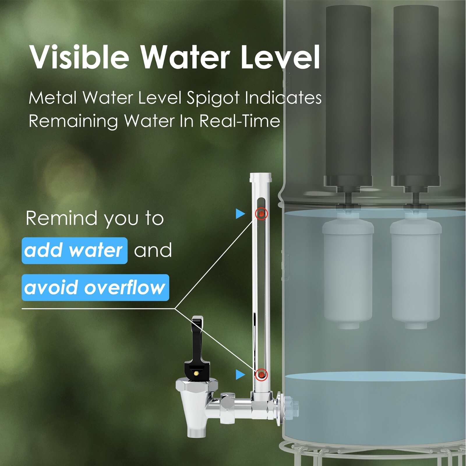 Waterdrop refurbished WD-TK-FS Gravity-fed Water Filter System, 2.25-gallon