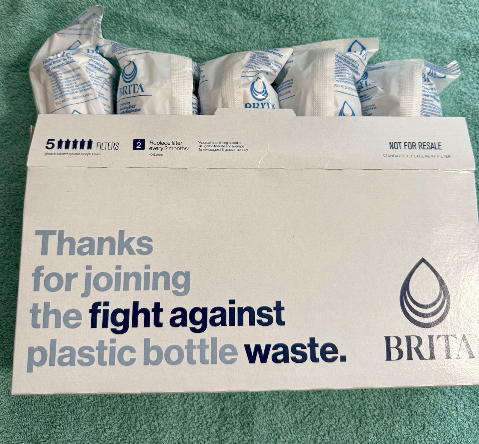 Genuine Brita Standard Replacement Water Filters 10 Pack 987554 – NEW