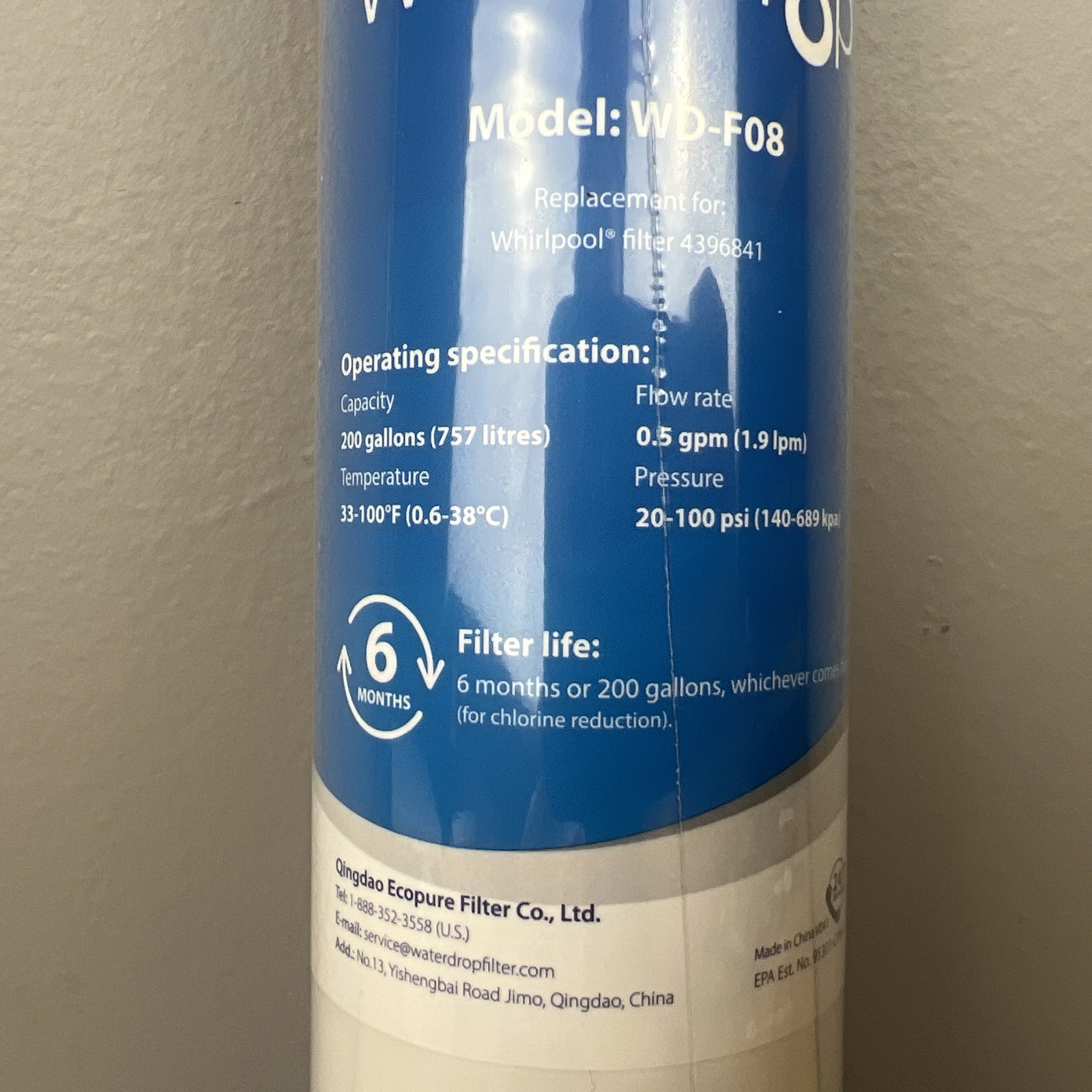 Waterdrop WD-F08 Fridge Filter Replacement for Kenmore 46-9083 46-9030