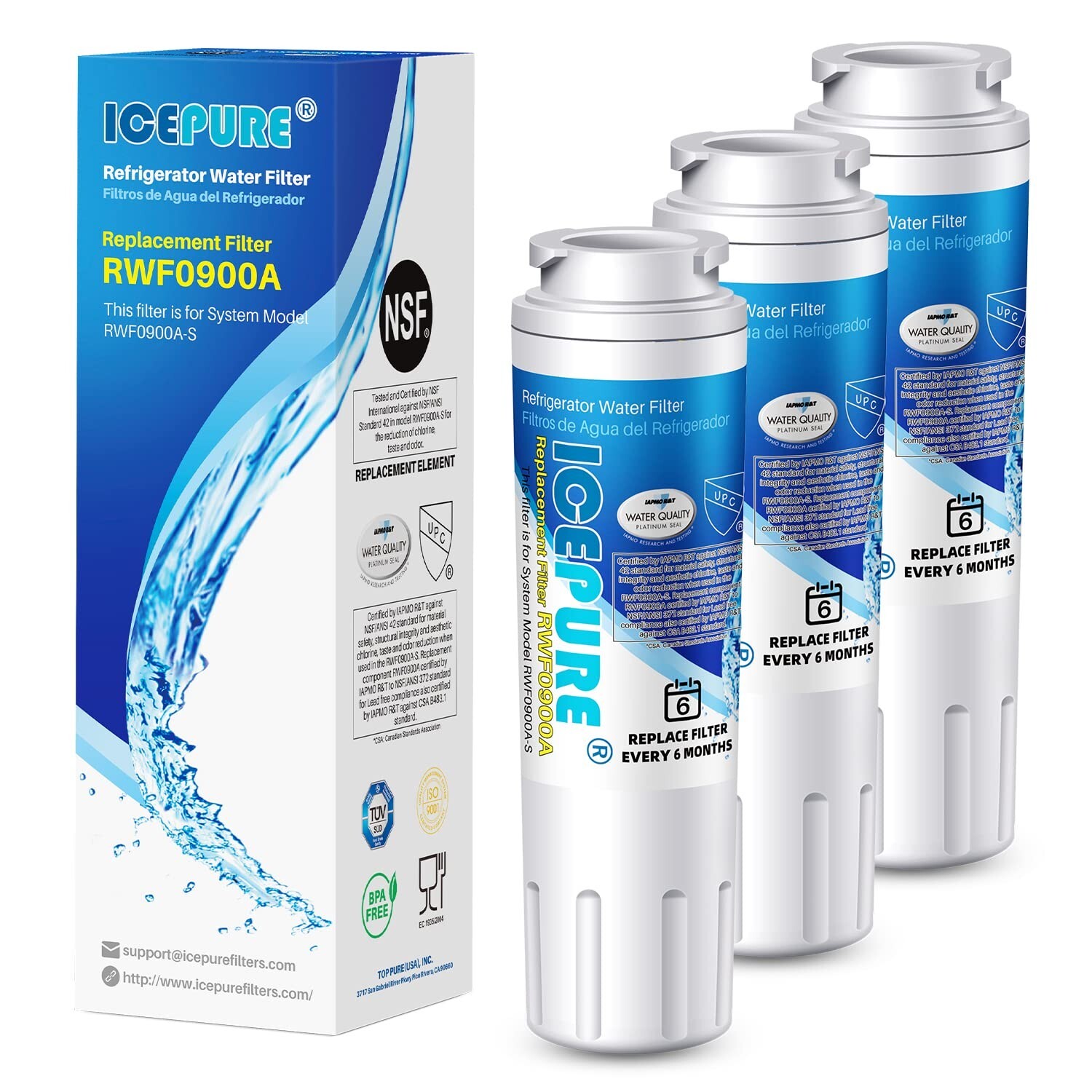 3 PACK Fit For Maytag UKF8001 RFC0900A UKF8001P UKF8001AXX-750 Water Filter
