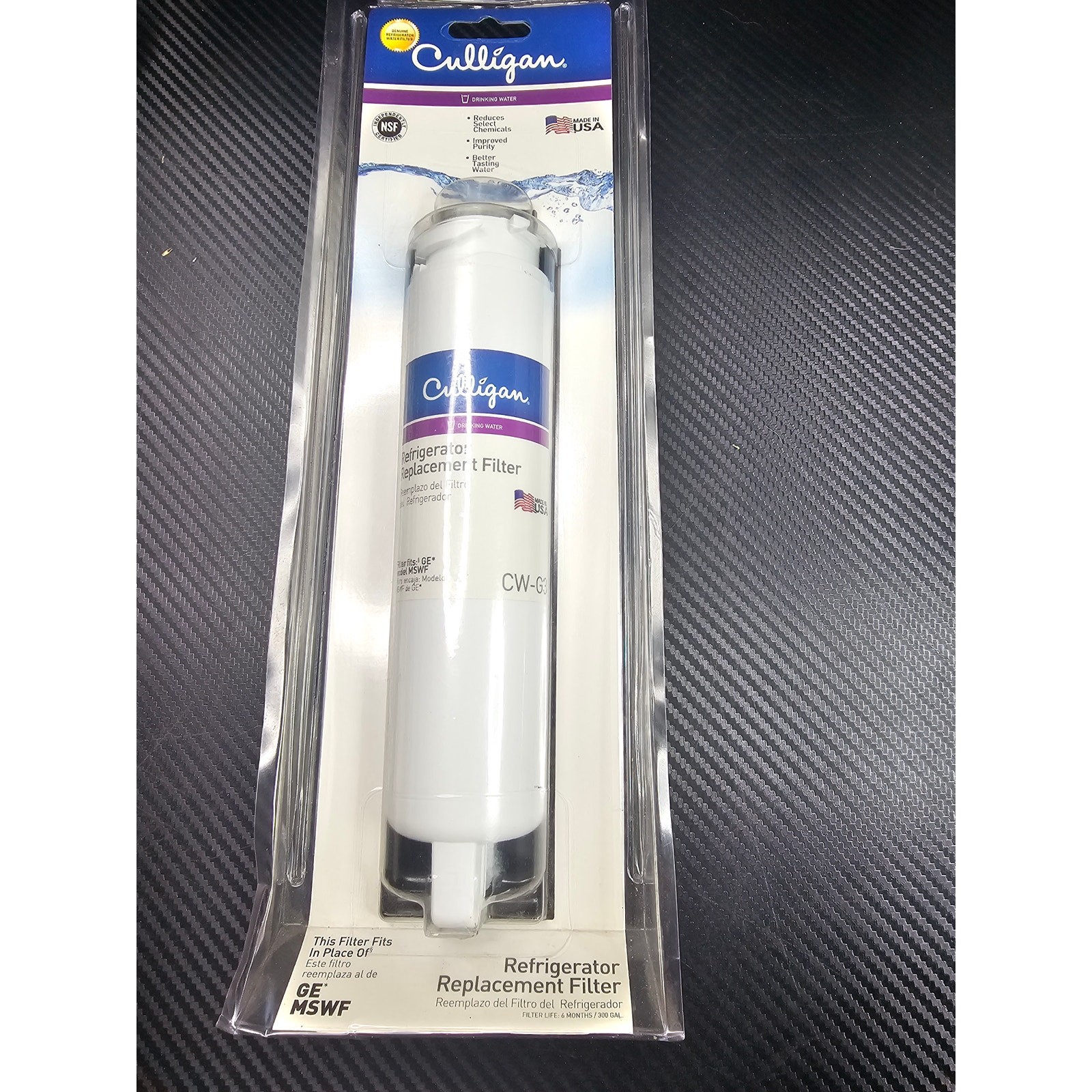 Culligan Refrigerator Filter CW-G3 Replacement for GE MSWF *BRAND NEW SEALED*